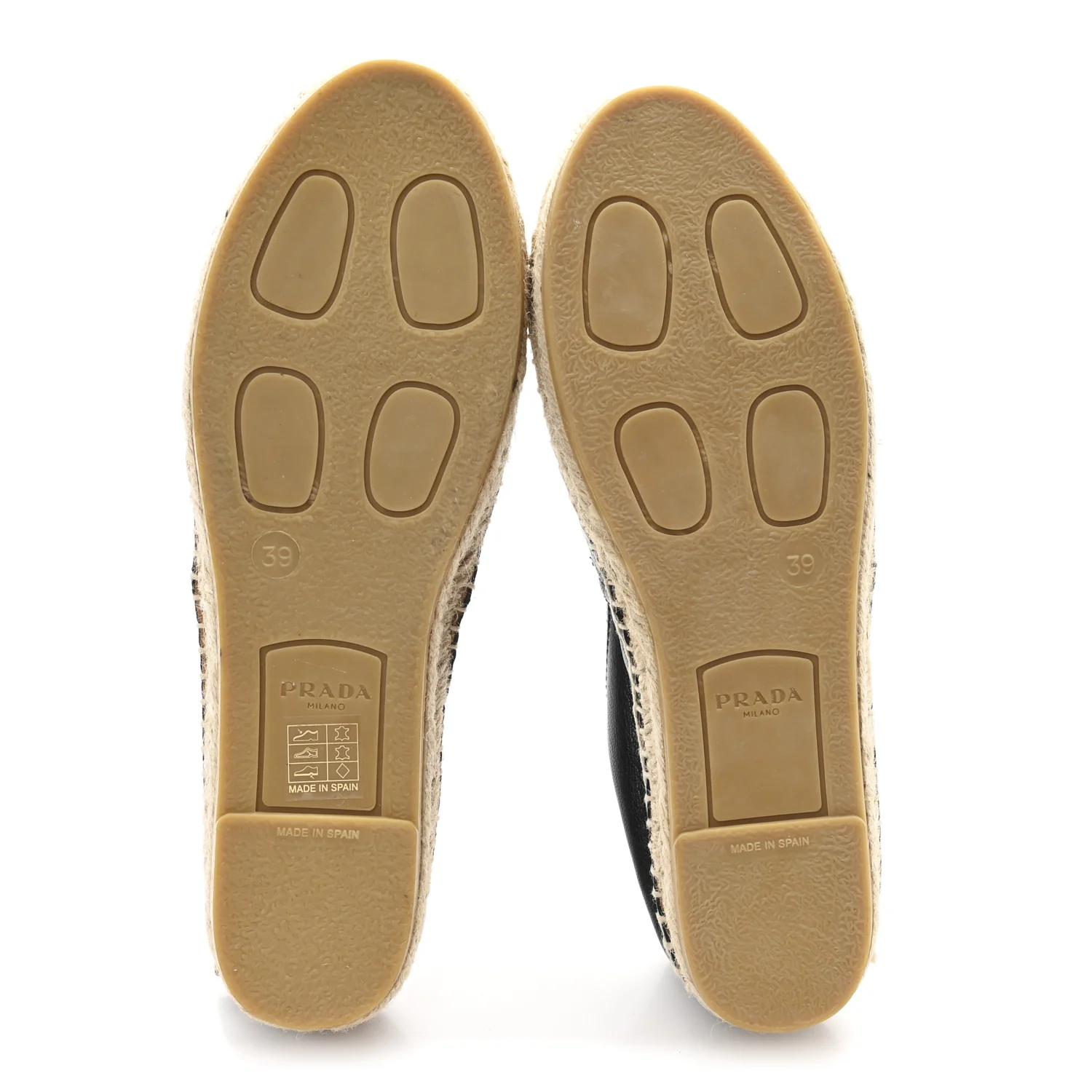 Nappa Embroidered Logo 20mm Espadrilles 39 Black
