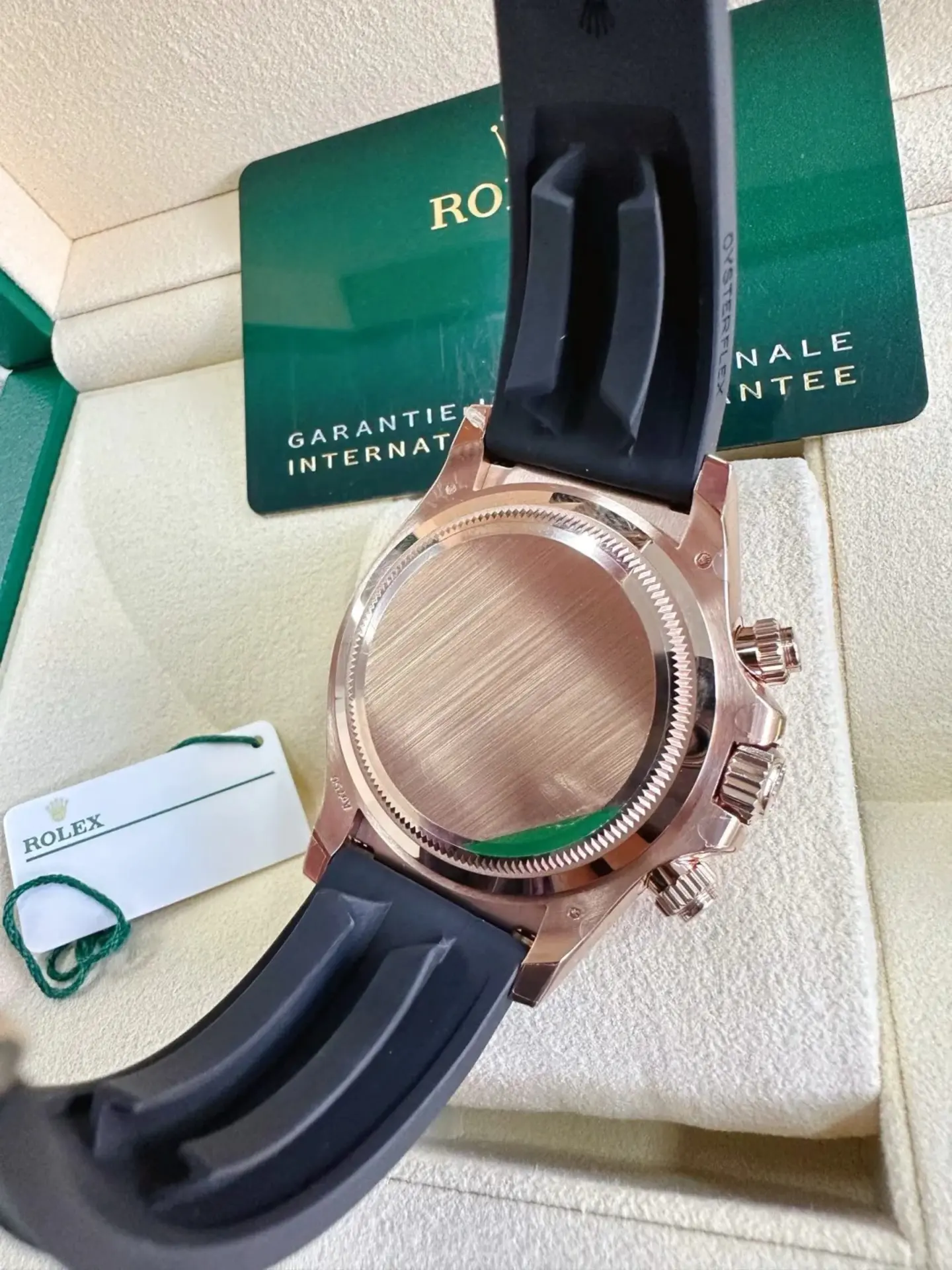 [Super Clone]Rolex Cosmograph Daytona Rose Gold Diamonds Men's Watch m126515ln-0004