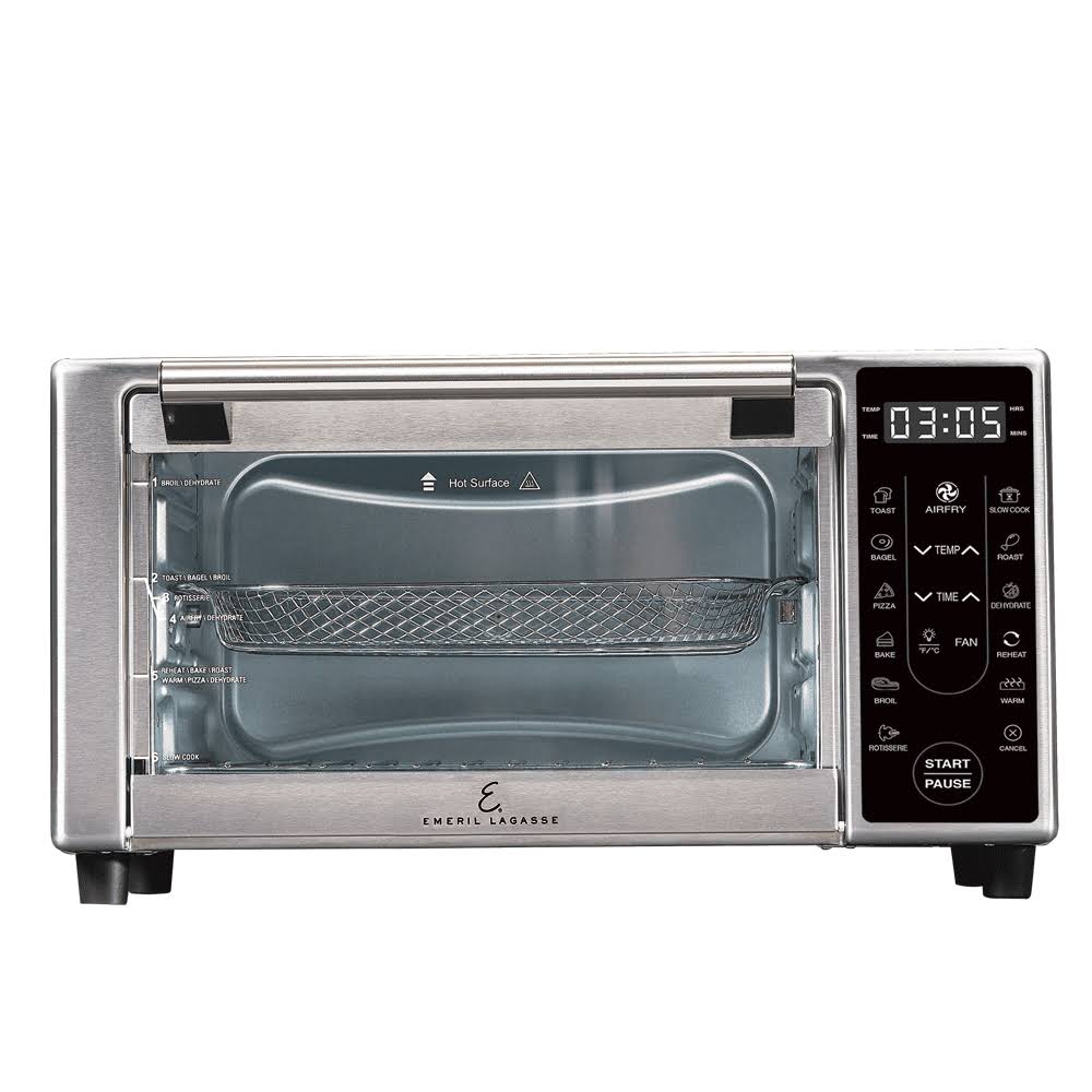 Emeril Lagasse Power Airfryer 360 Plus, 1500 Watts Toaster Oven, Stainless Steel