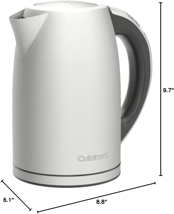 Cuisinart Electric Kettle, 1500W Fast Heating, 6 Temp Presets, 1.7L