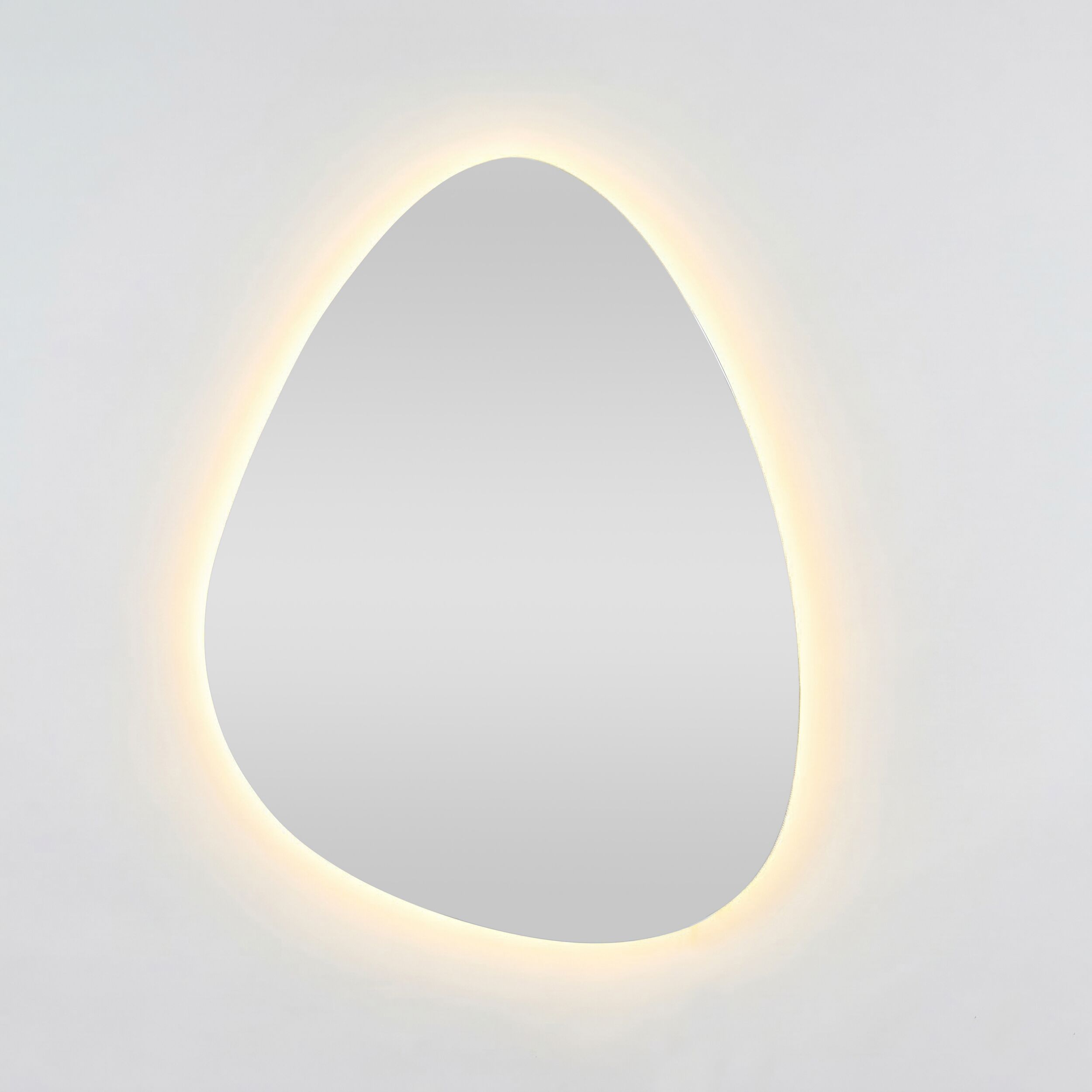 Bowen Asymmetrical LED Vanity Mirror Silver 60x80cm