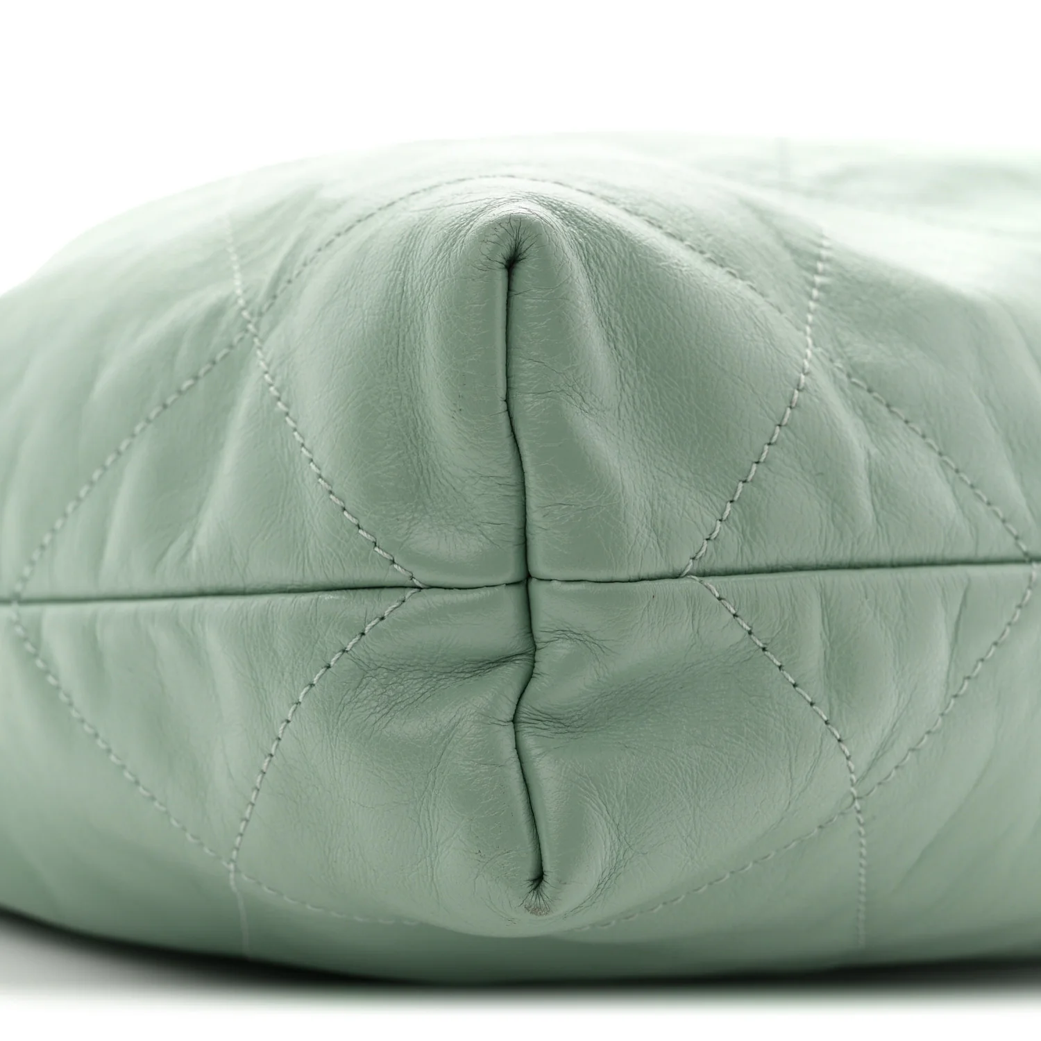 Shiny Calfskin Quilted Small Chanel 22 Light Green