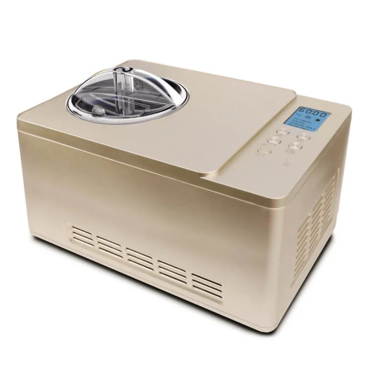 ICM-220CGY 2 Quart Capacity Automatic Compressor Ice Cream Maker Yogurt Function with Stainless Steel Bowl in Champagne Gold - Image 5