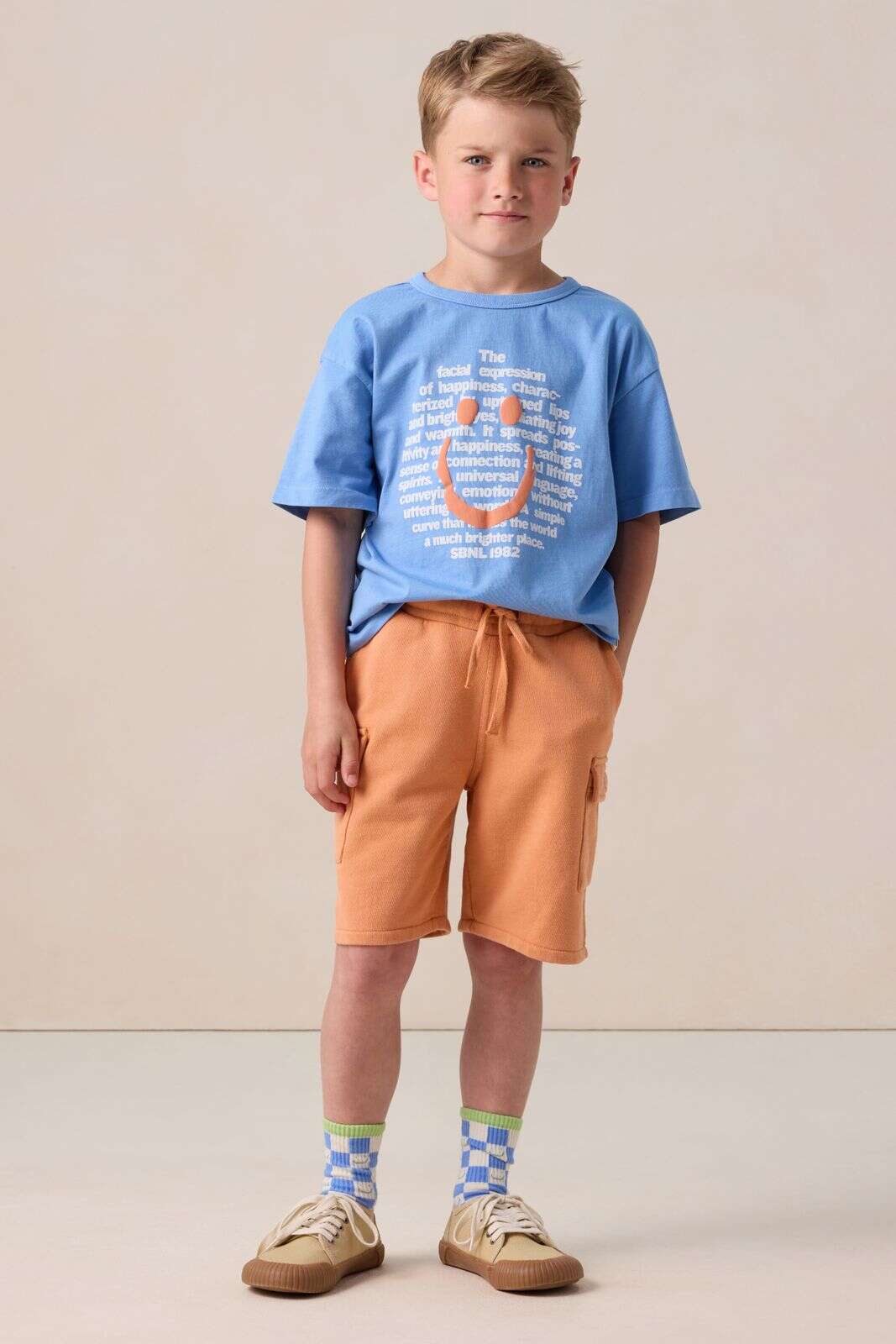 Blauw T-shirt met smiley