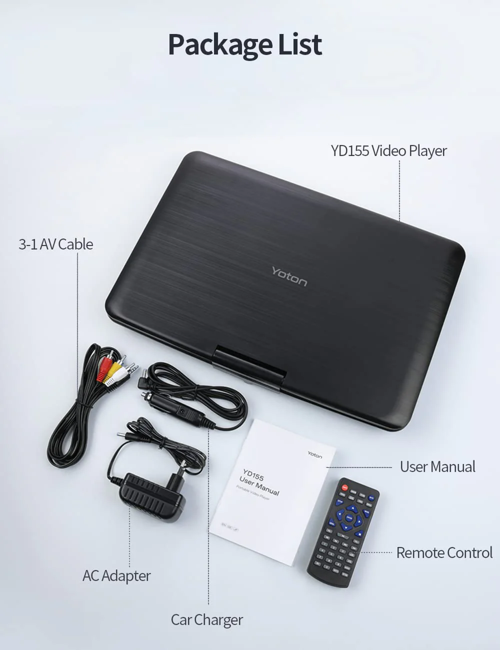 YOTON 17.5 Portable DVD Player with 15.5 HD Swivel Screen