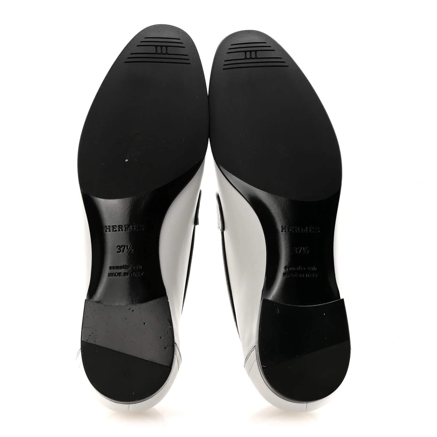 Calfskin Womens Paris Loafers 37.5 White