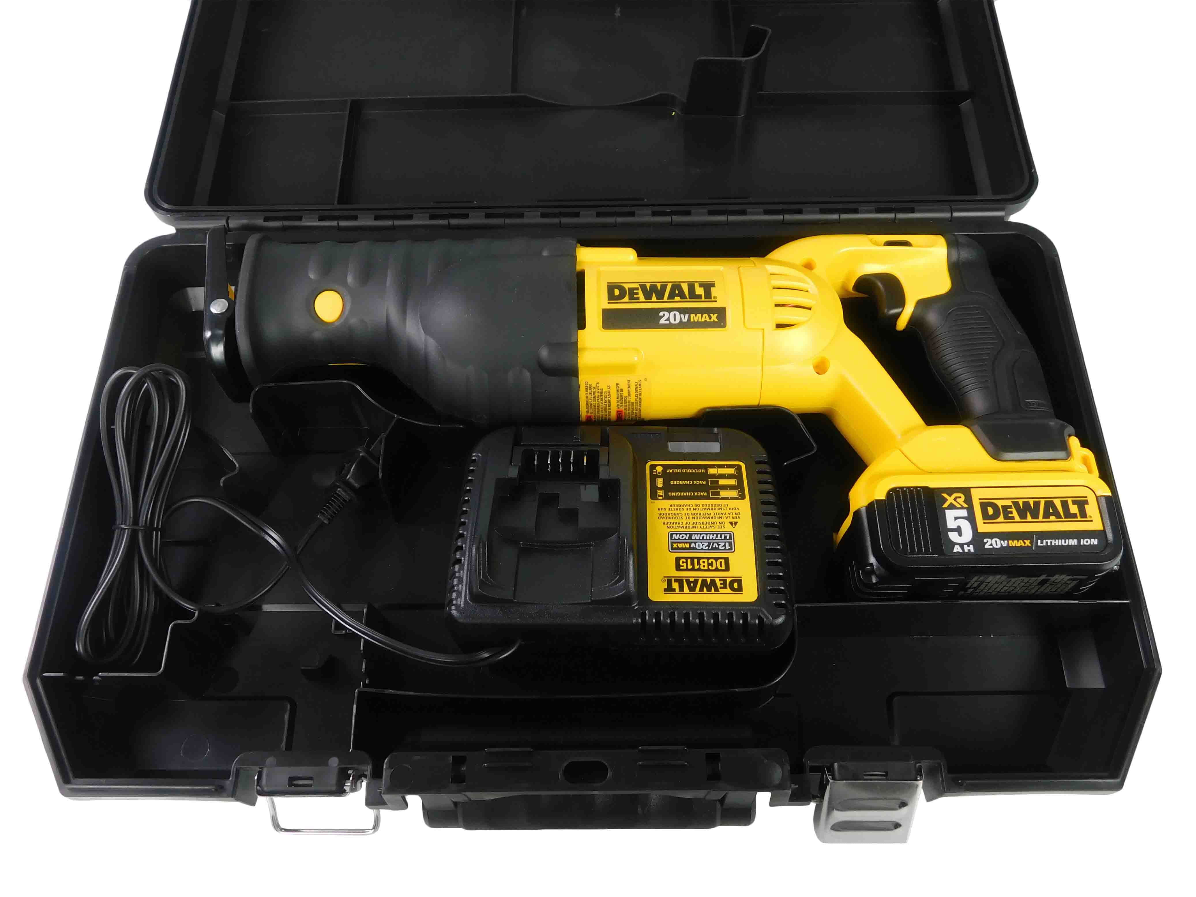 DCS380P1 20V MAX Cordless Reciprocating Saw Kit with 5Ah Battery, Charger Case - Image 2