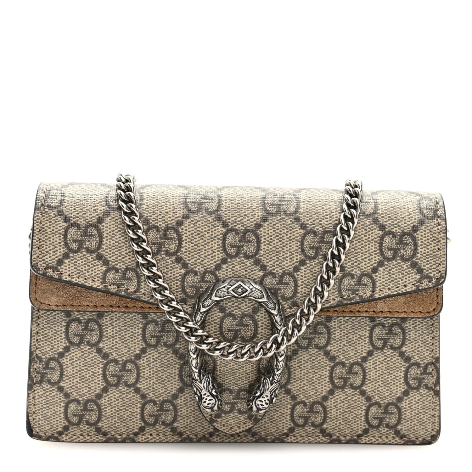 GG Supreme Monogram Super Mini Dionysus Shoulder Bag Taupe