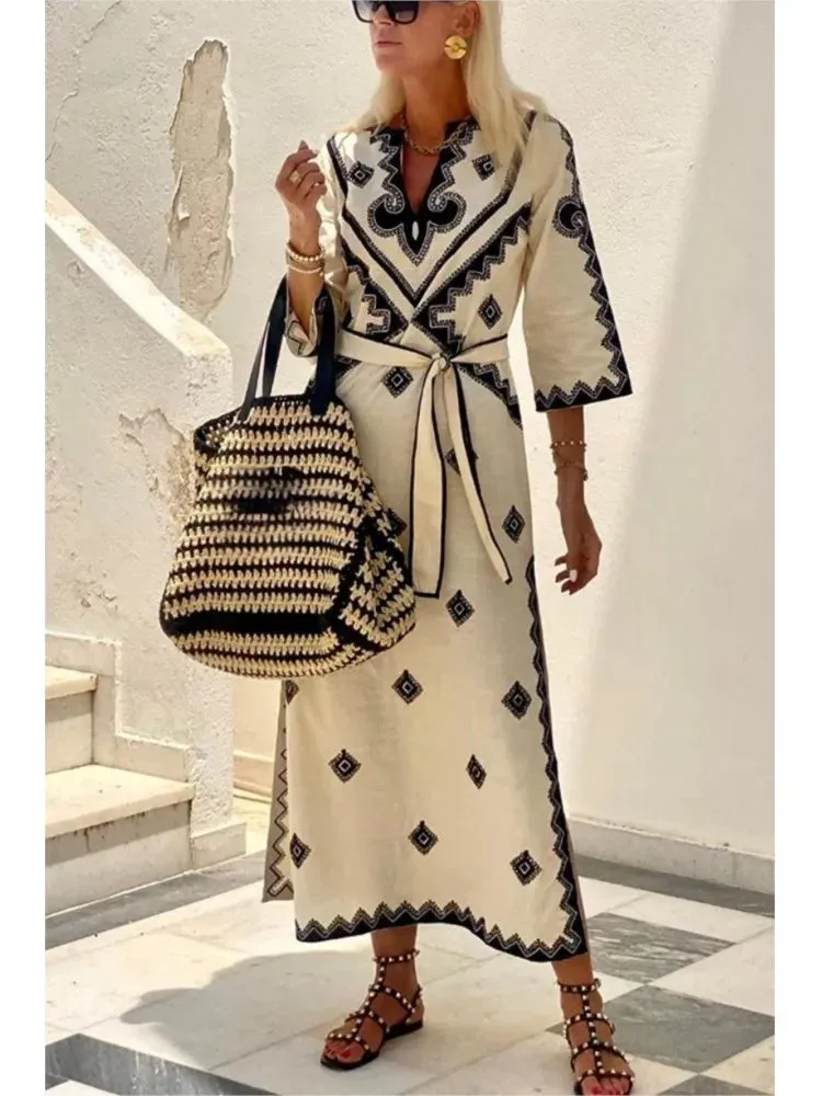 Sophie Paris I Robe ample avec ceinture