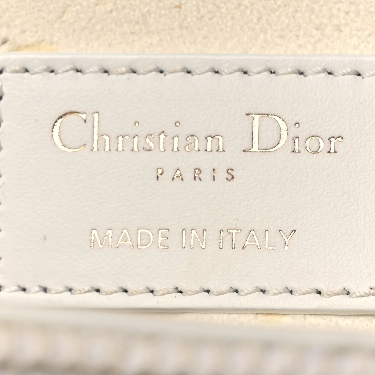 Macrocannage Technical Fabric Medium Lady Dior White