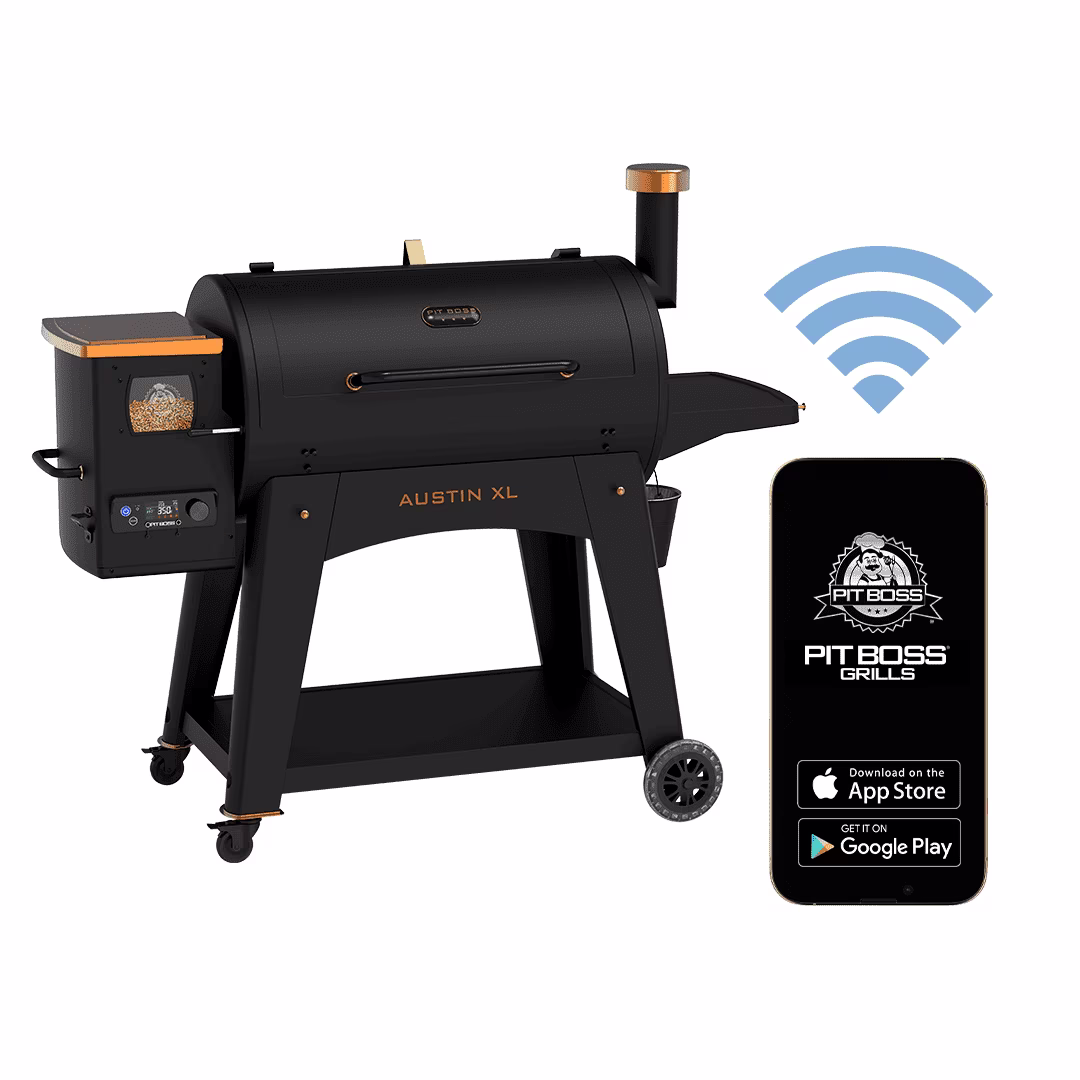 Austin XL 1000 Connected Wood Pellet Grill Onyx Edition with Bluetooth? and Wi-Fi?