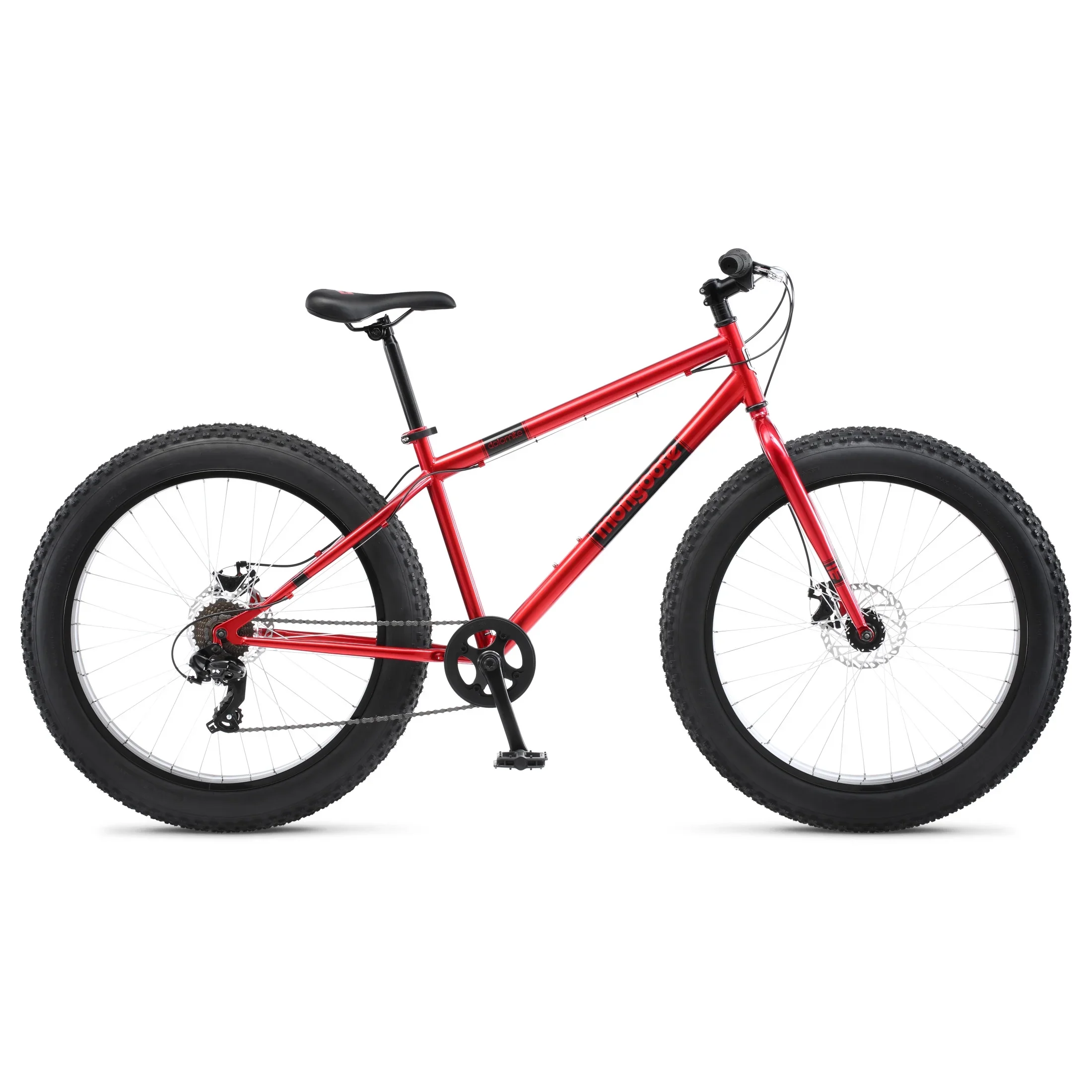 Mongoose Dolomite Adult Fat Tire Mountain Bike, 26-Inch Wheel, Red