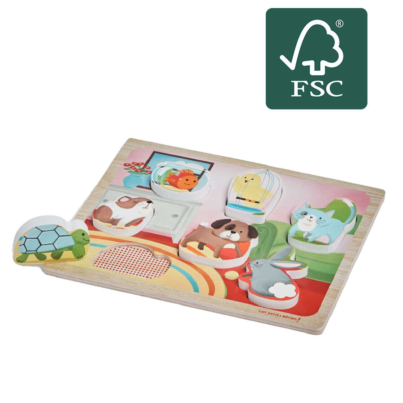 Puzzle 3D animal en bois