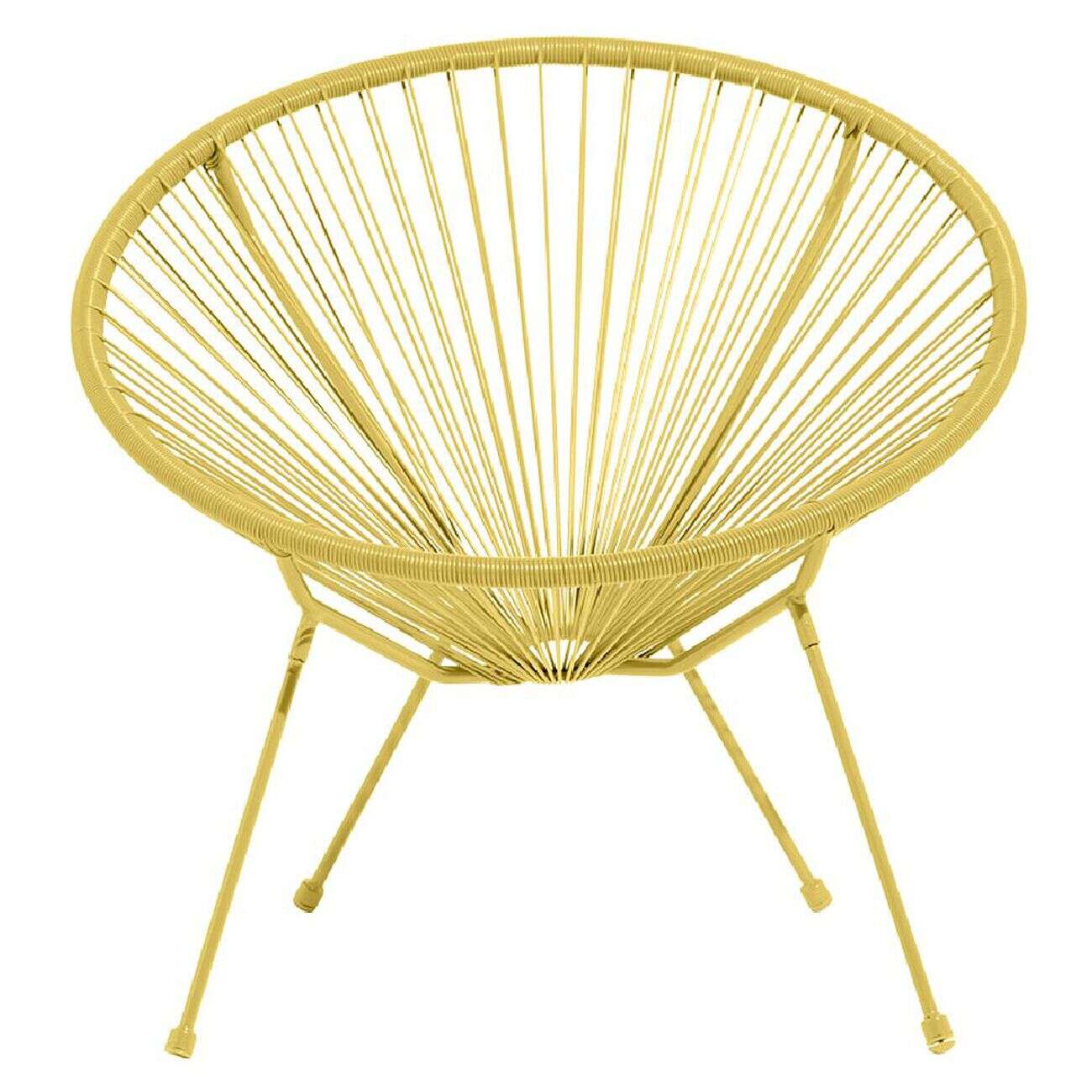 Fauteuil de jardin Urban filaire jaune 85x72xH83cm