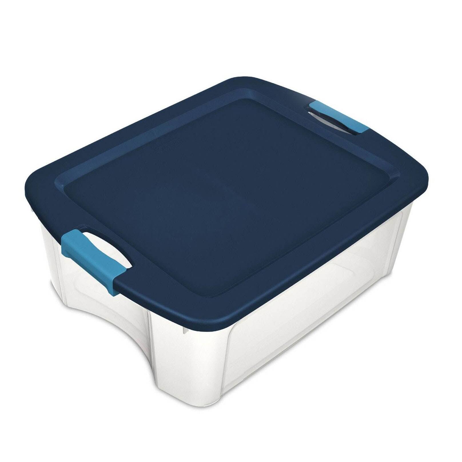 Sterilite 12 Gallon Latch and Carry Storage Tote Box Container Clear 12 Pack