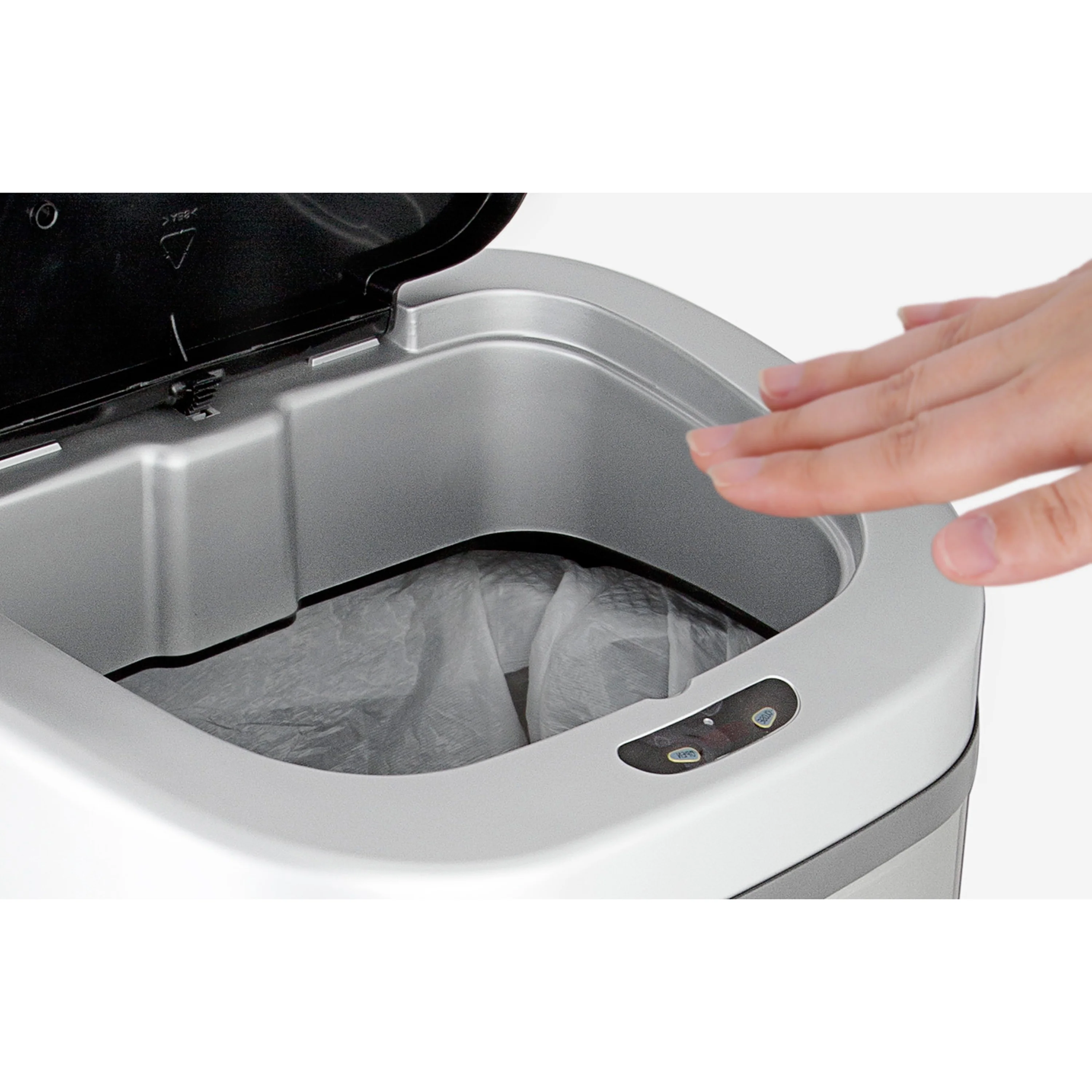 Automatic Trash Can, 21 Gallon Stainless Steel, Motion Sensor Hands Free Soft Close Lid Garbage Bin, Silver - Image 6