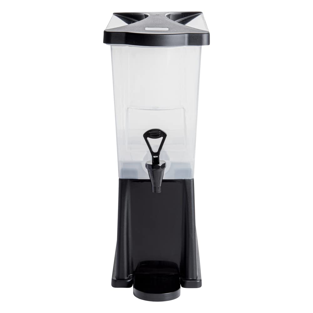 3 Gallon Drink Dispenser 1 Dishwashable Beverage Dispenser - Detachable Tank Includes Decals Black Plastic Carnival Juice Dispenser With Stand Push-Button Spigot