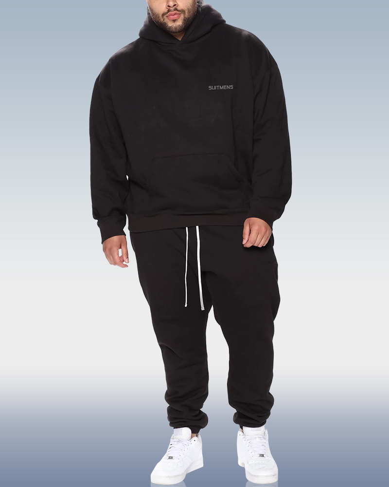 Ensemble sweat à capuche noir pour homme SUITMENS