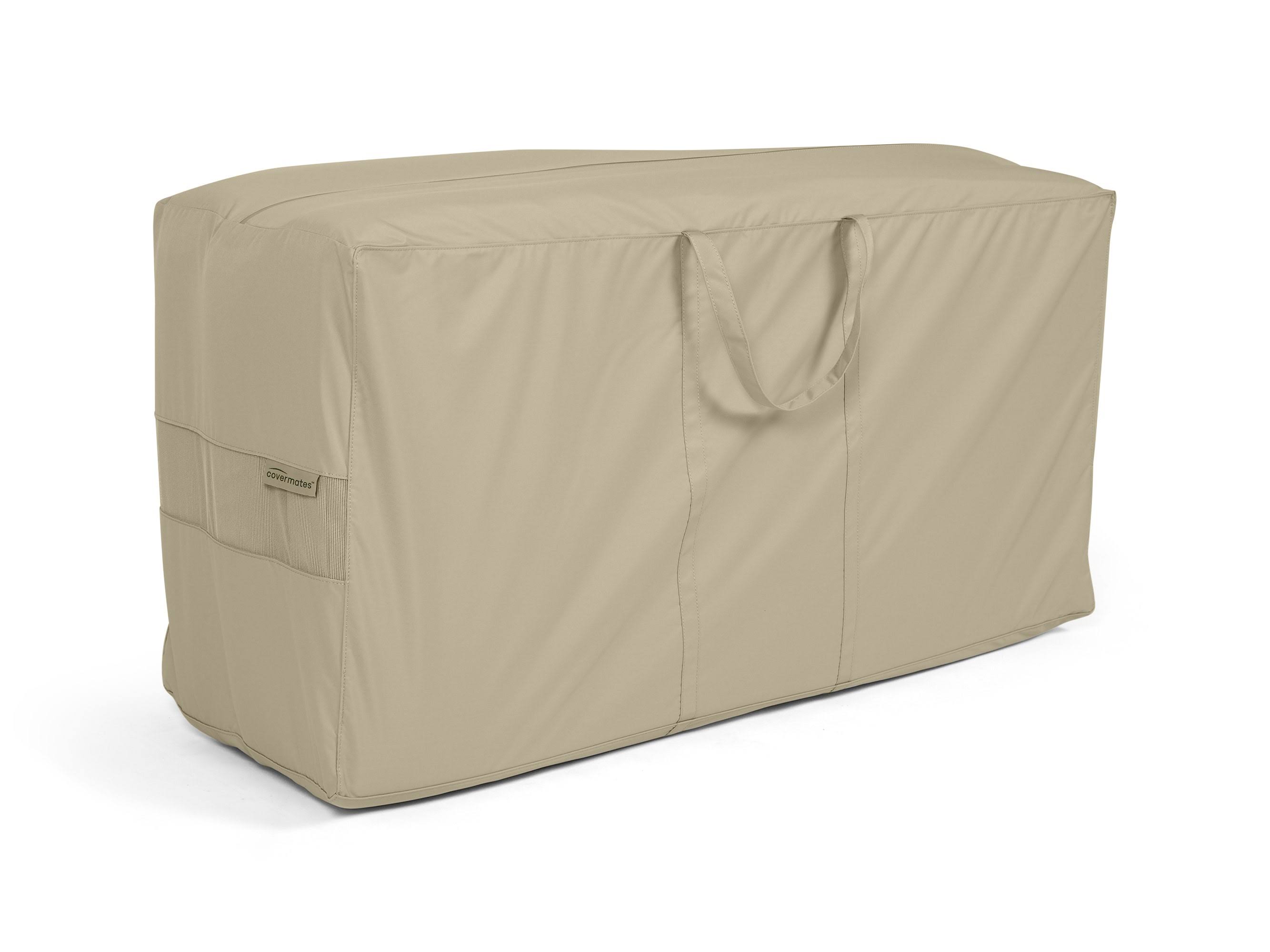 Covermates Cushion Storage Bag - Weather Resistant POLYESTER, Weather Resistant, Water Resistant Zipper, Cover Accessories-Khaki