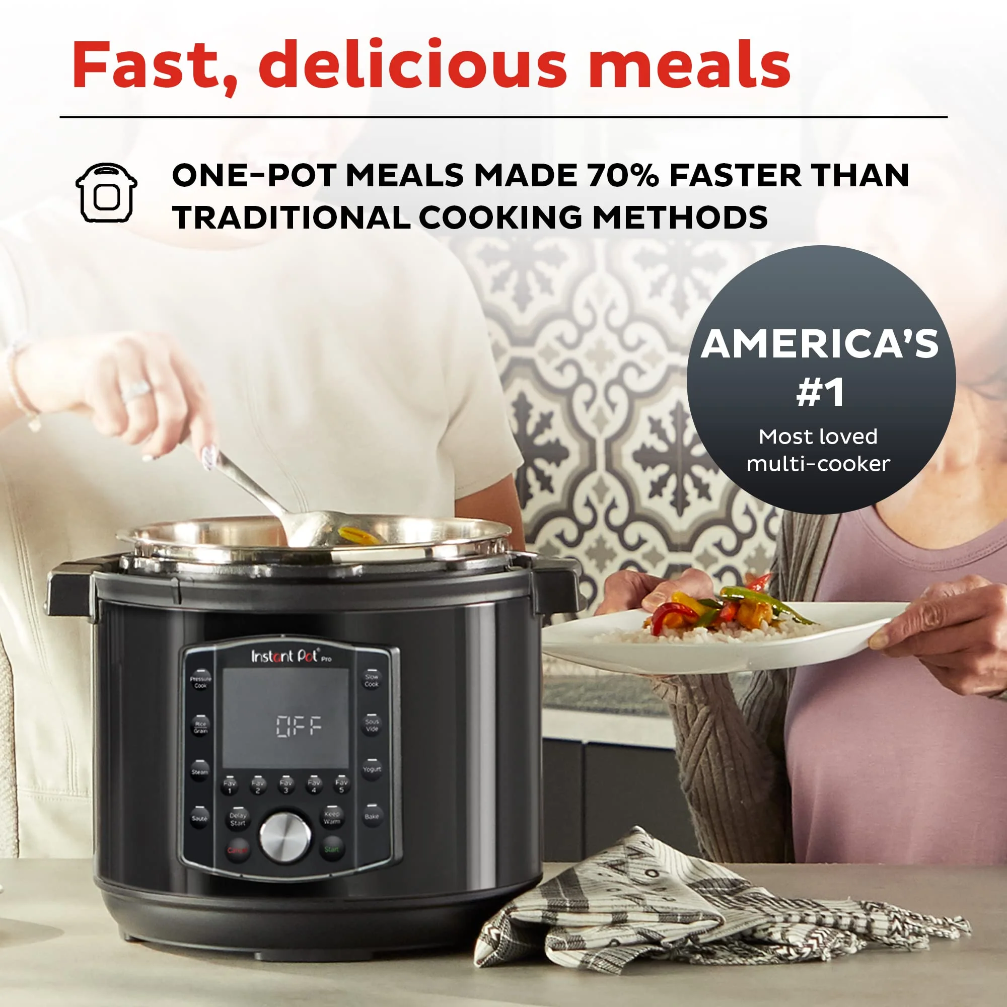 Instant Pot Pro 8 QT 10-in-1 Pressure Cooker. Rice/Grain Cooker