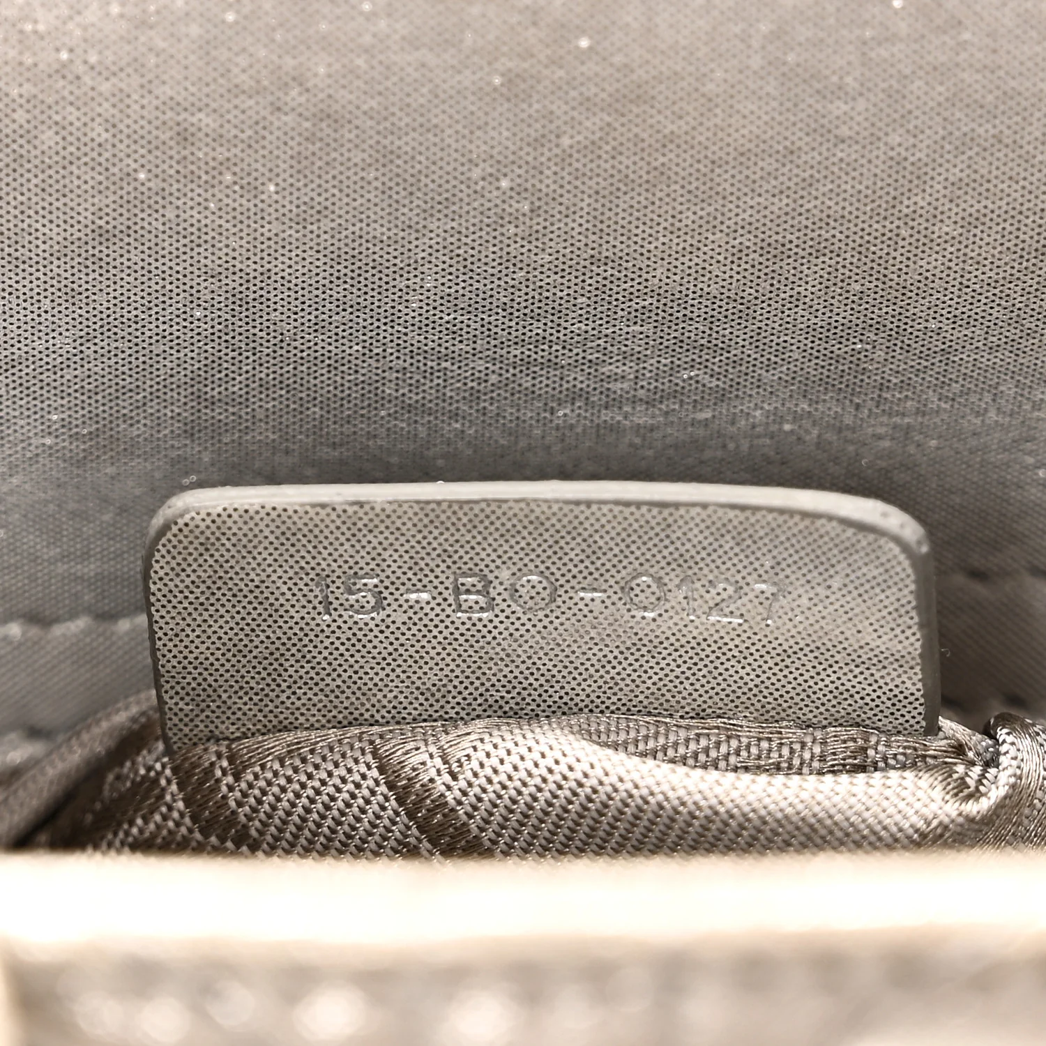 Metallic Lambskin Cannage Mini Lady Dior Silver