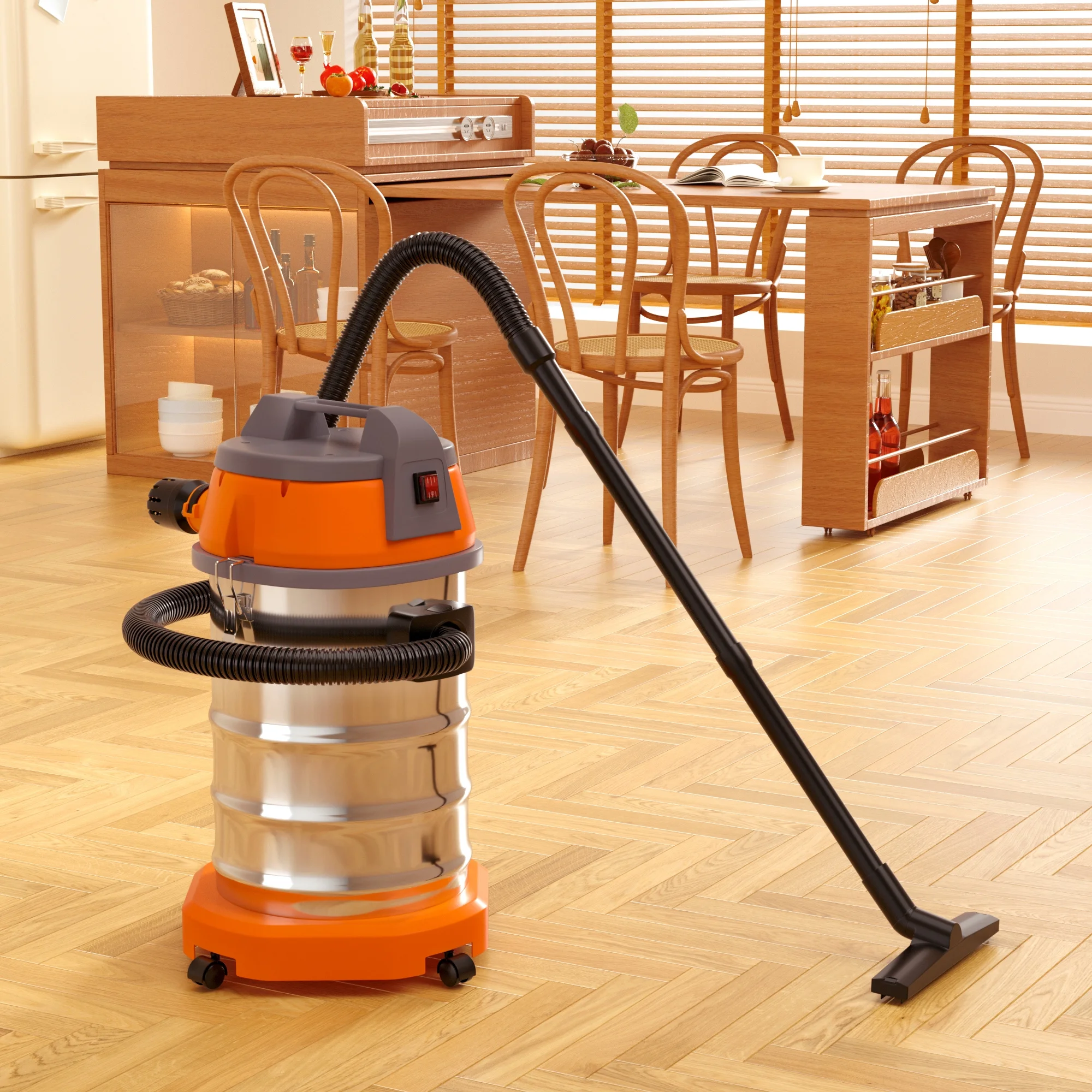 Wet Dry Vacuum Cleaner, 10 Gallon 3200w 8 Peak Stainless Steel Shop Vacuum Wet and Dry, with Filter and Attachments for House Garage Workshop Car - Image 6