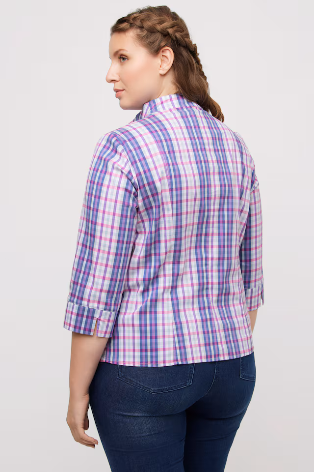 Country Style Plaid Blouse