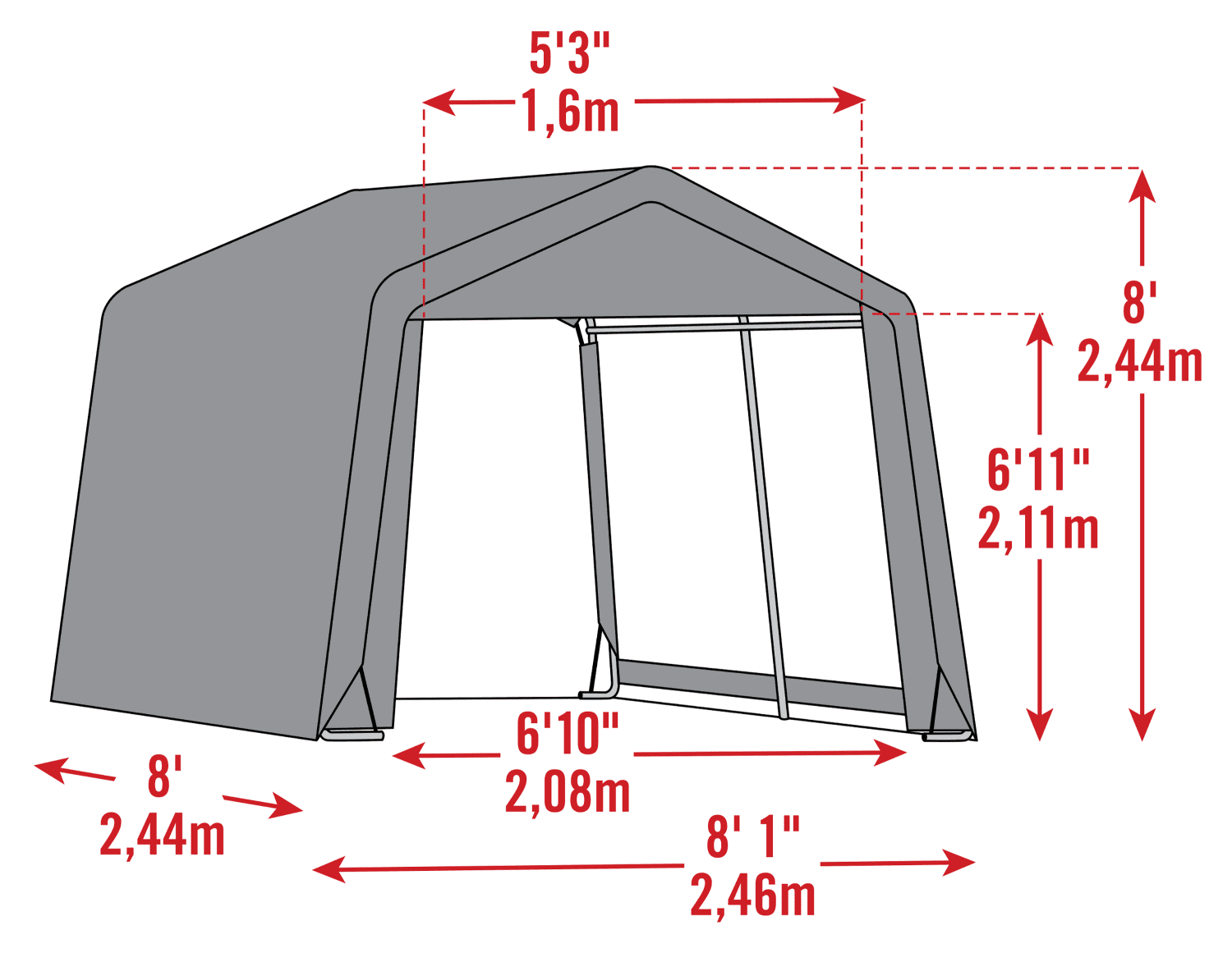 Scotts Garden Shed 4 X 4 X 6�� Green Peak