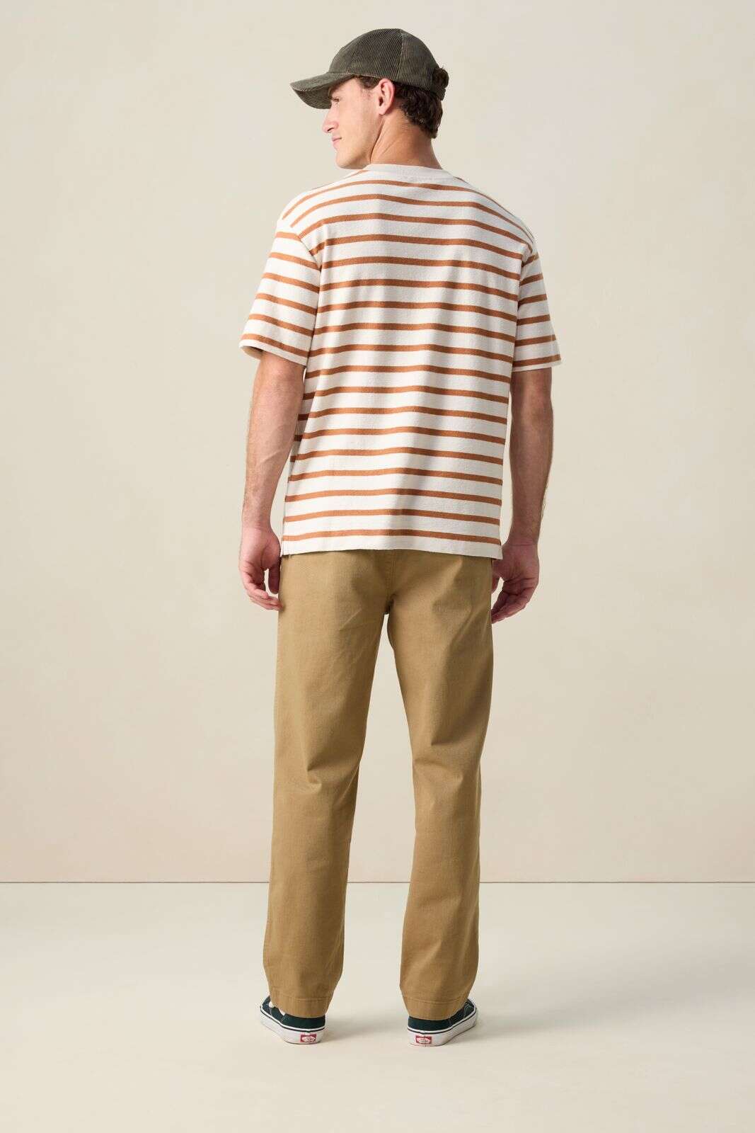 Bruine mid-rise chino