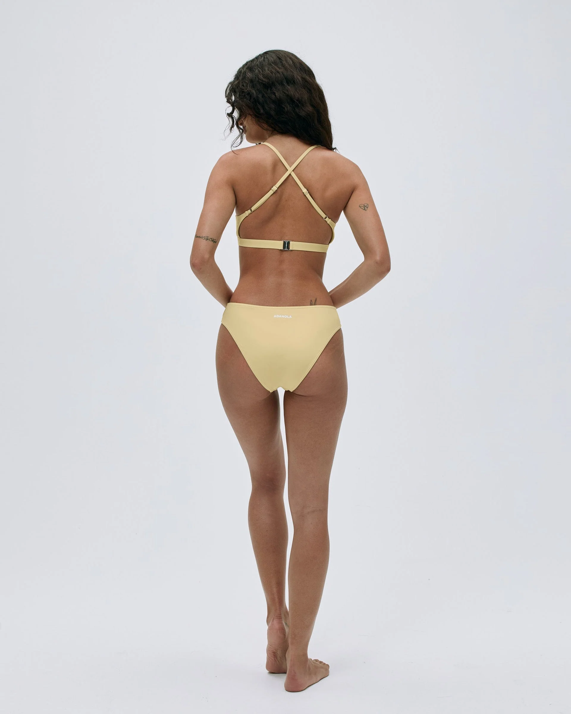Cross Back Bikini Top - Butter Yellow