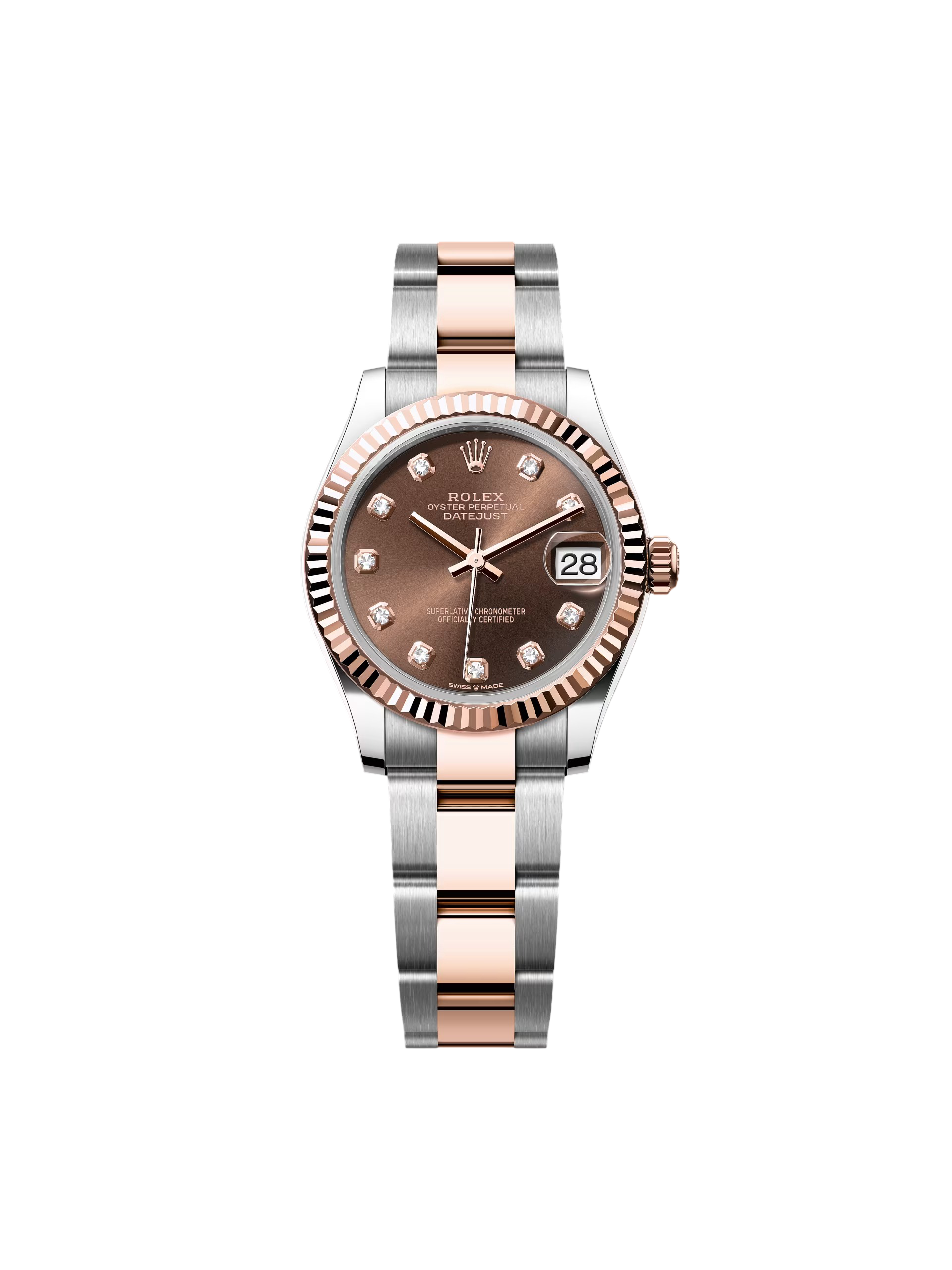 【Super Clone】RLX Datejust m278271-0027/0028 Chocolate 31mm Dial Oyster Bracelet Watch