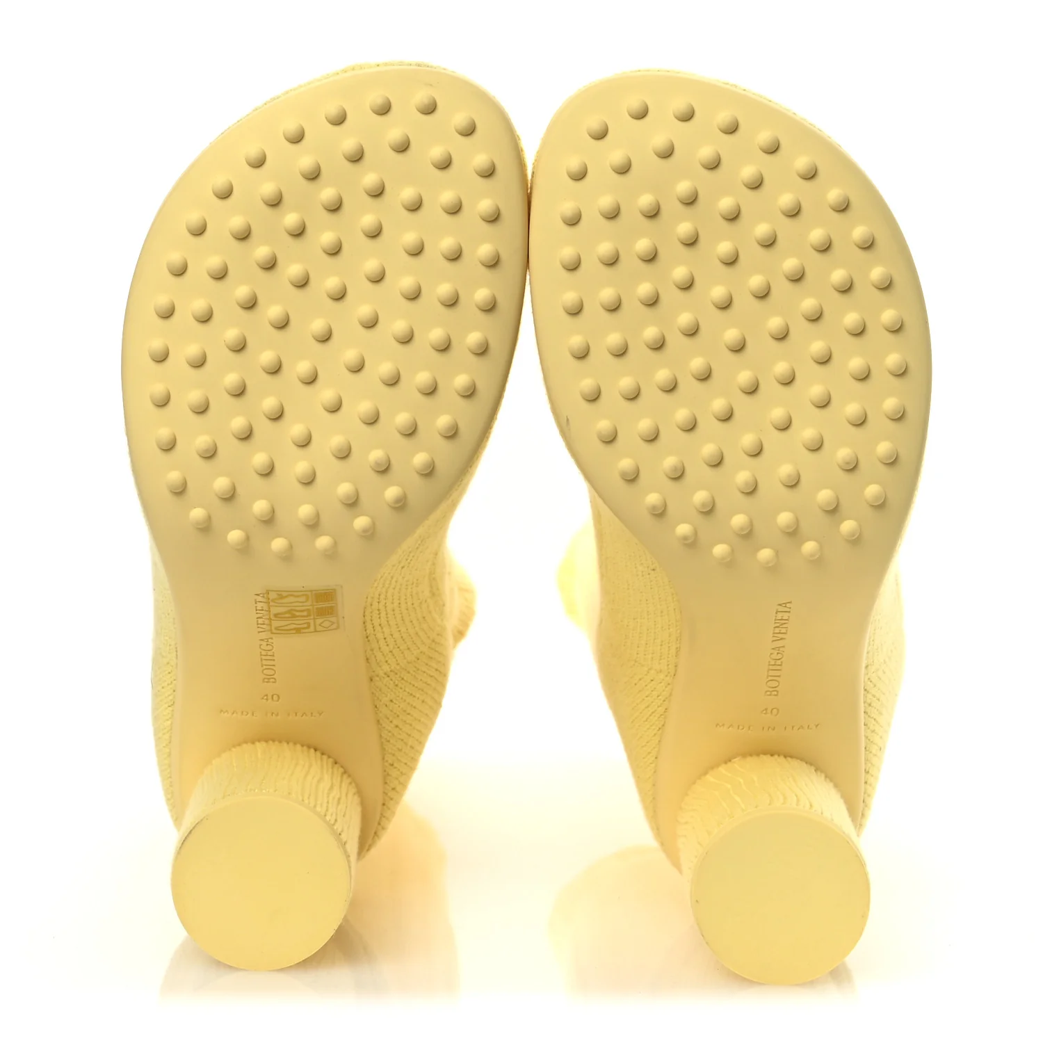 Cotton Knit Atomic Boots 40 Lemonade
