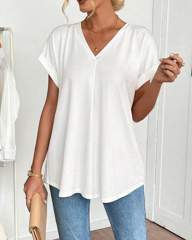 Estella - T-shirt Patchwork Décontracté