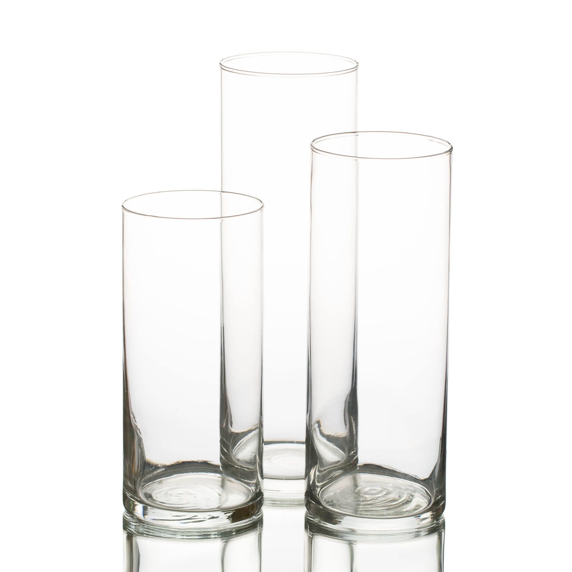 Eastland Cylinder Vases Set of 3, Clear