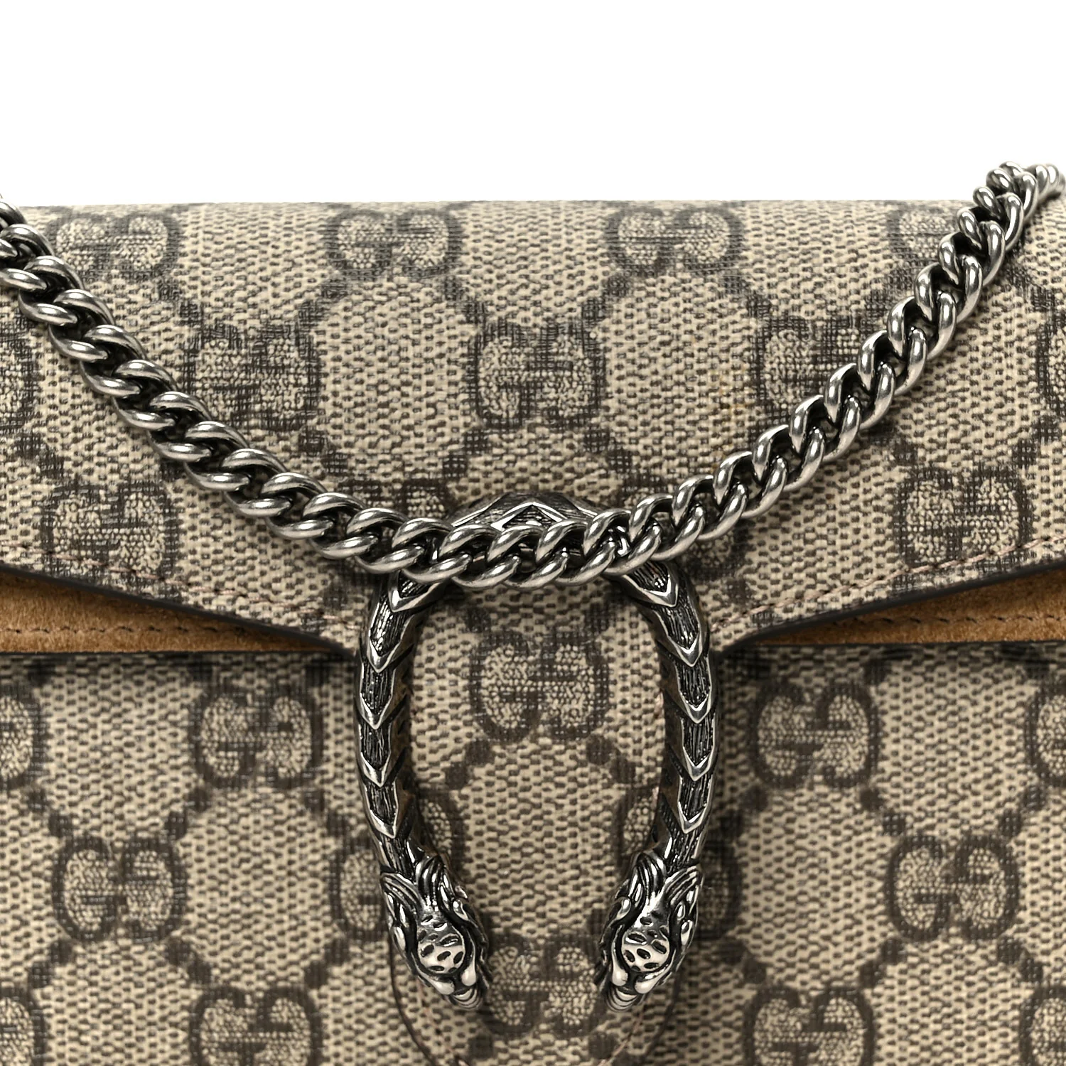 GG Supreme Monogram Super Mini Dionysus Shoulder Bag Taupe