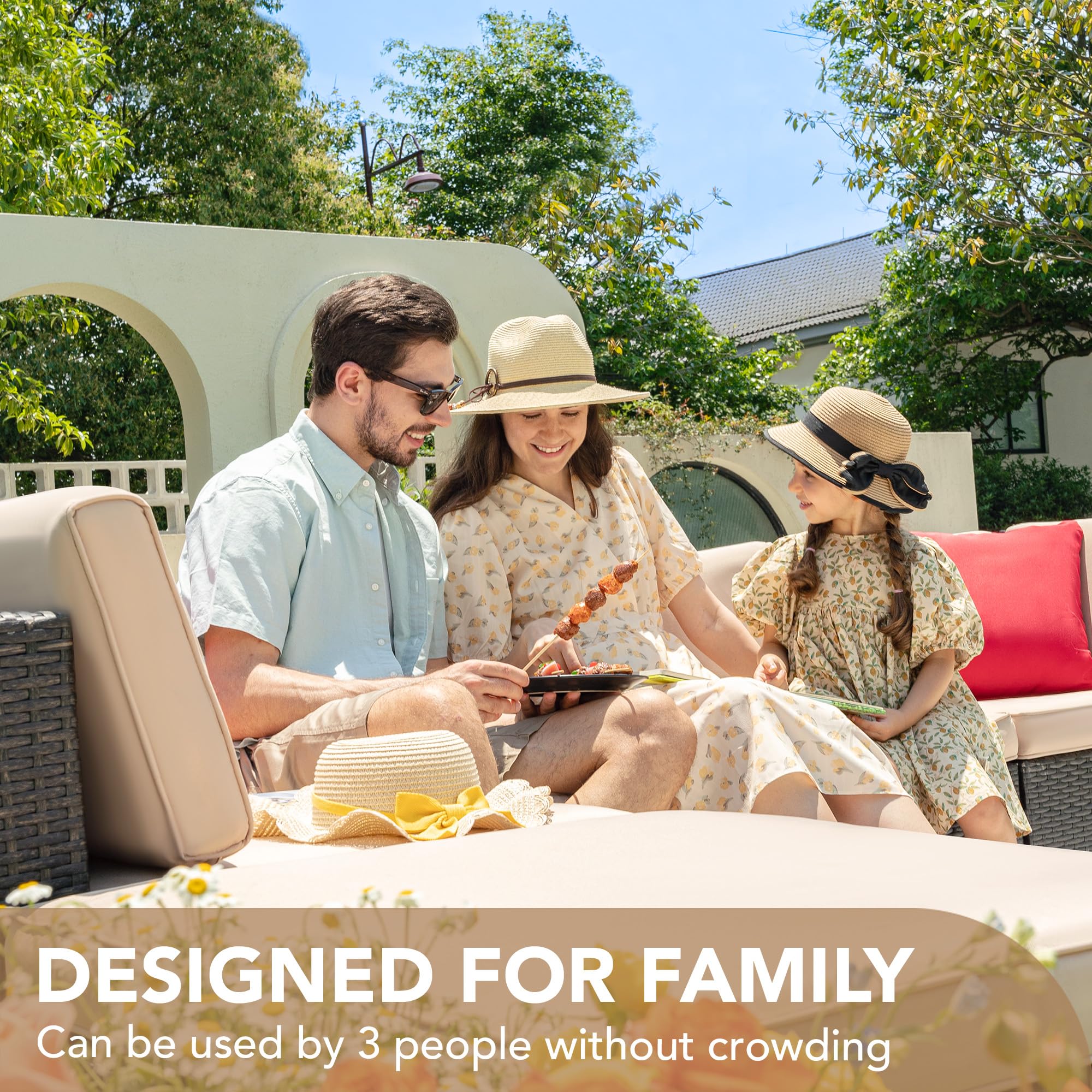 Devoko 5 Pieces Patio Furniture Sets All Weather