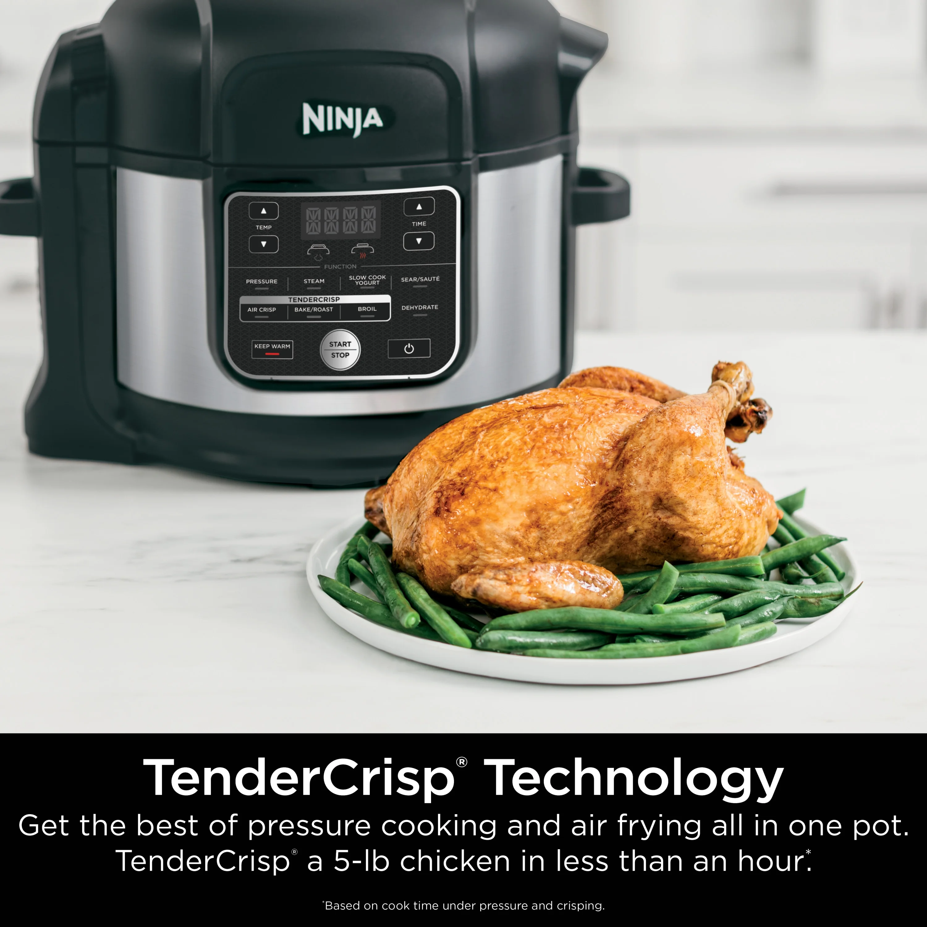 Ninja Foodi 10 - in - 1 Multi - Cooker, 6.5 Quart, Pressure Cooker & Air Fryer, Stainless Steel, OS300