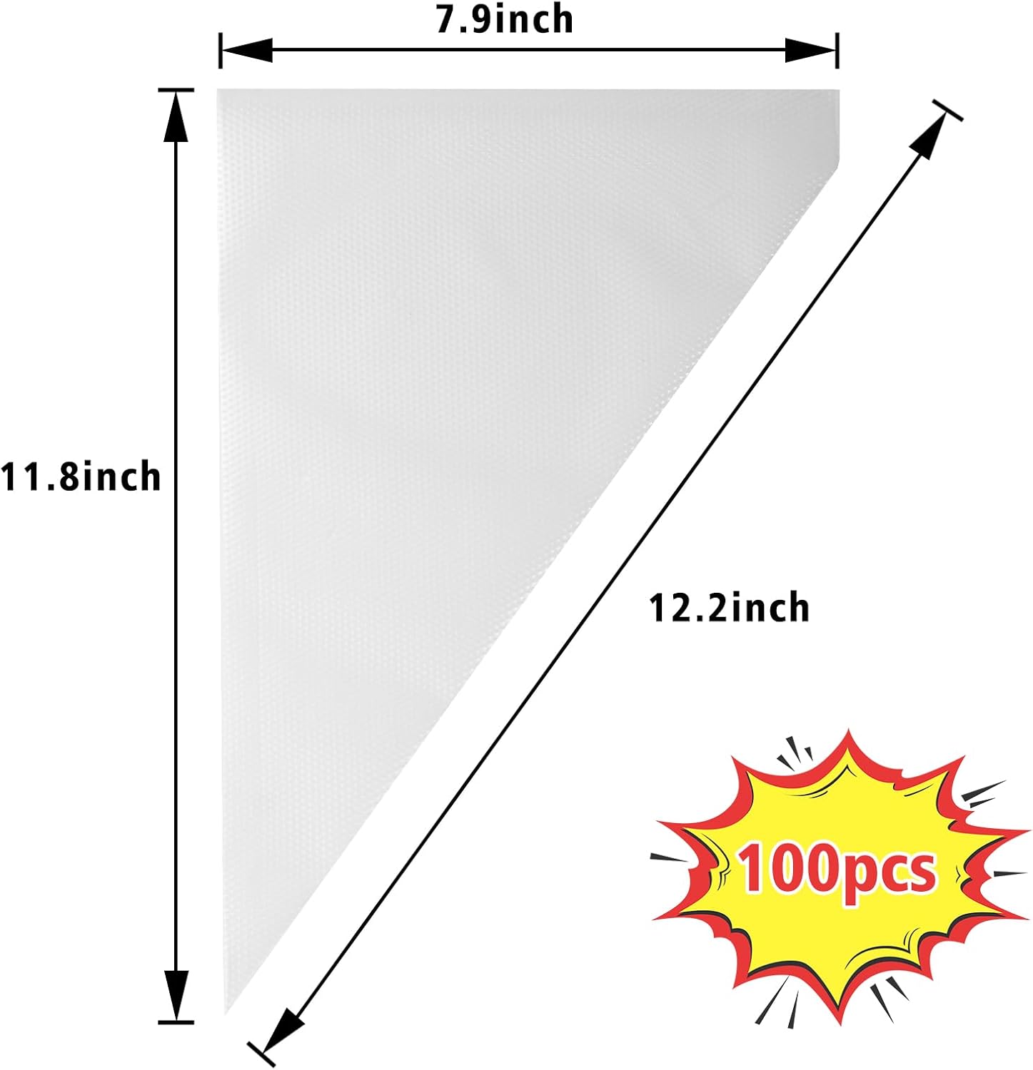 Piping Bags, 100pcs 12 Inch Anti-Burst Disposable Cake Decorating Bags, Non-Slip Pastry Bags - Ideal for Cakes, Cream Frosting and Cookie Decorating