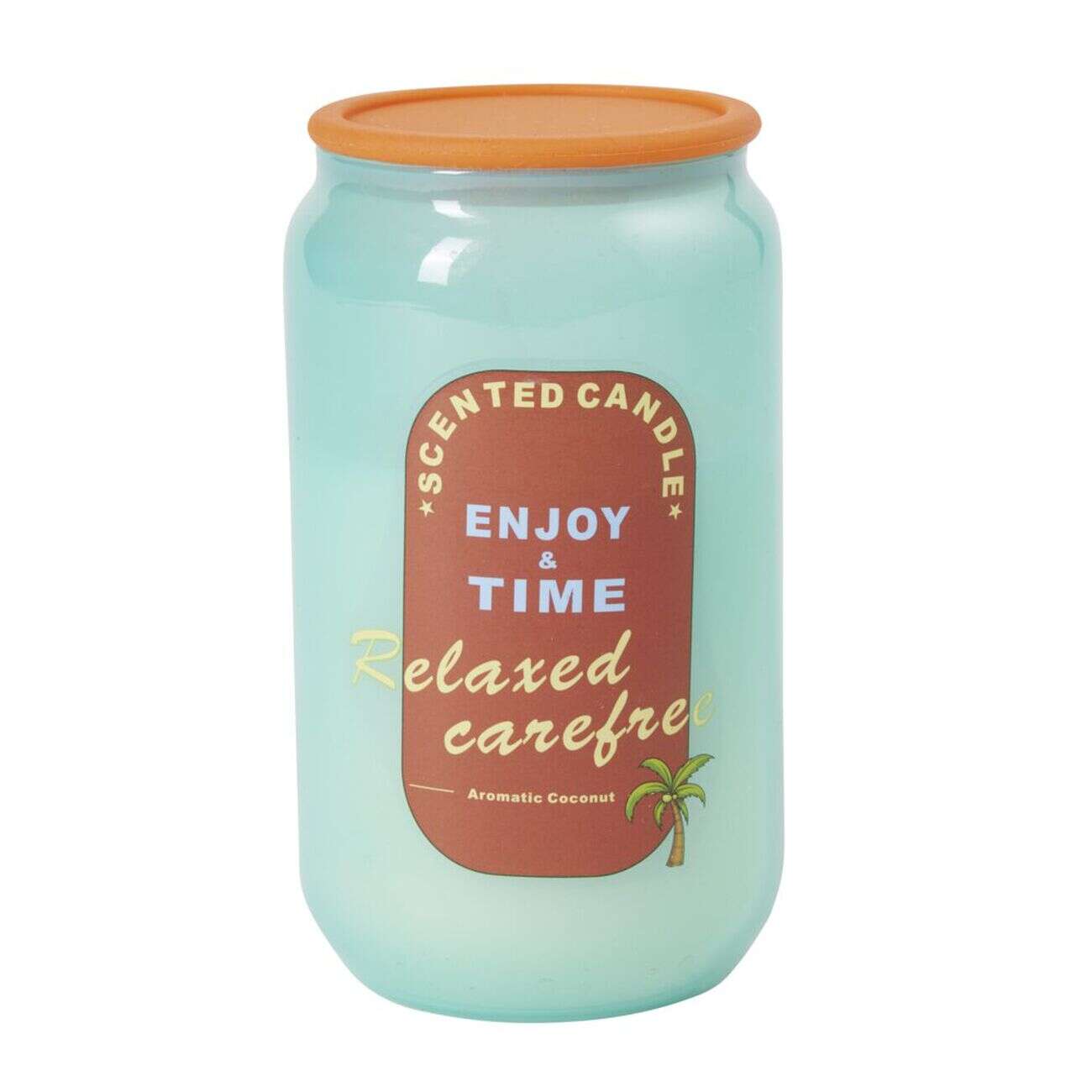 Bougie parfumée dans pot verre forme canette Enjoy & Time Ø7xH12cm (3 modèles)