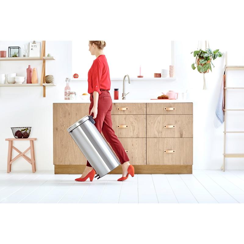 NewIcon pedalbøtte 30L børstet stål FPP