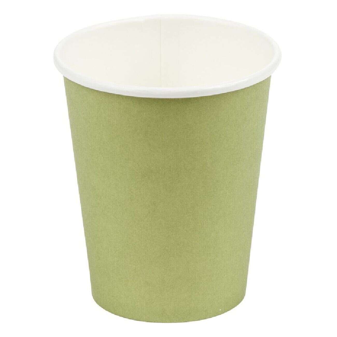 Gobelet en carton vert olive 25cl x12