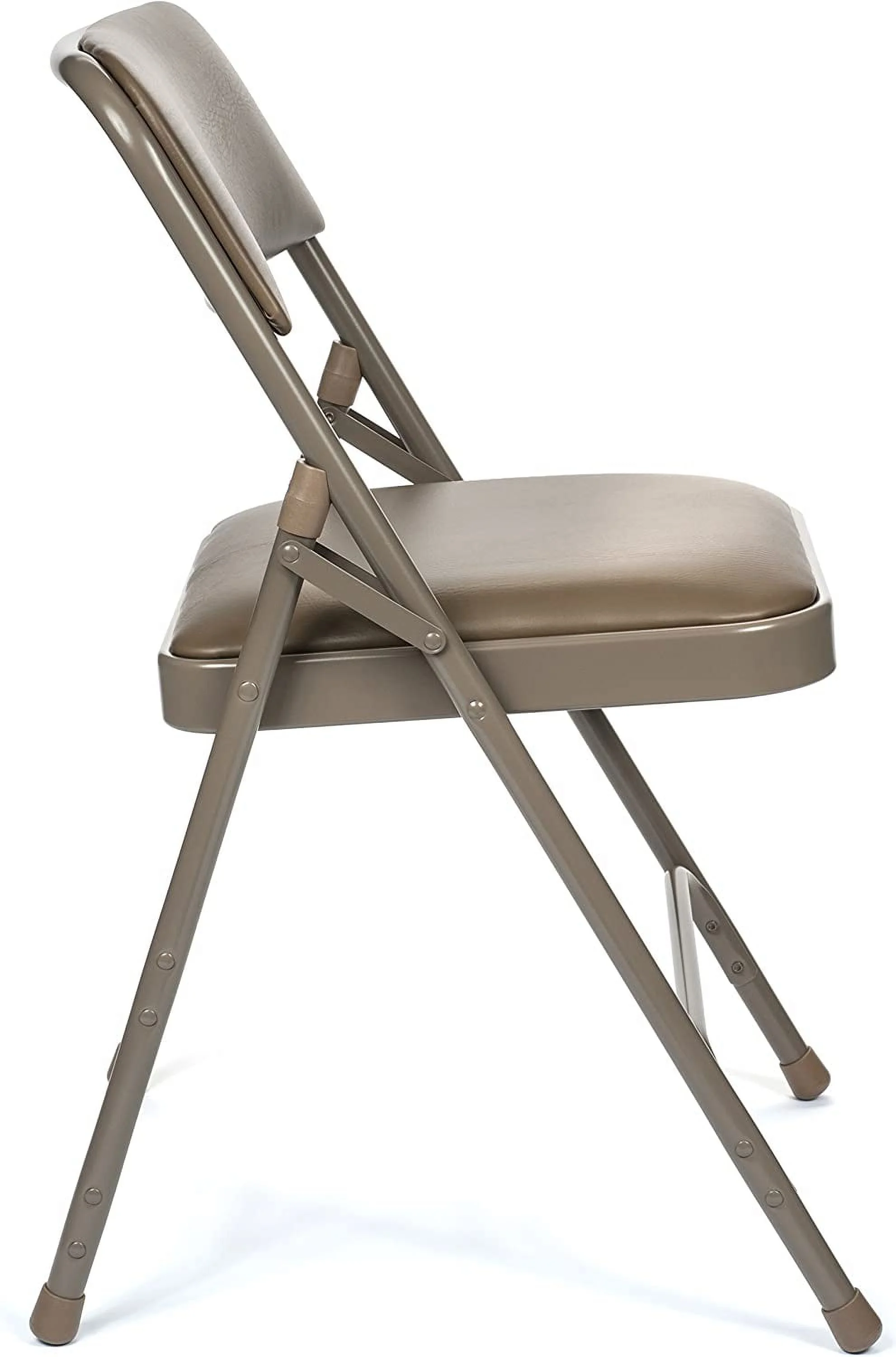 5pc. XL Series 4 Folding Card Table and Triple Braced Vinyl Padded Chair Set, Commercial Quality, Beige, 30(Beige) - Image 6