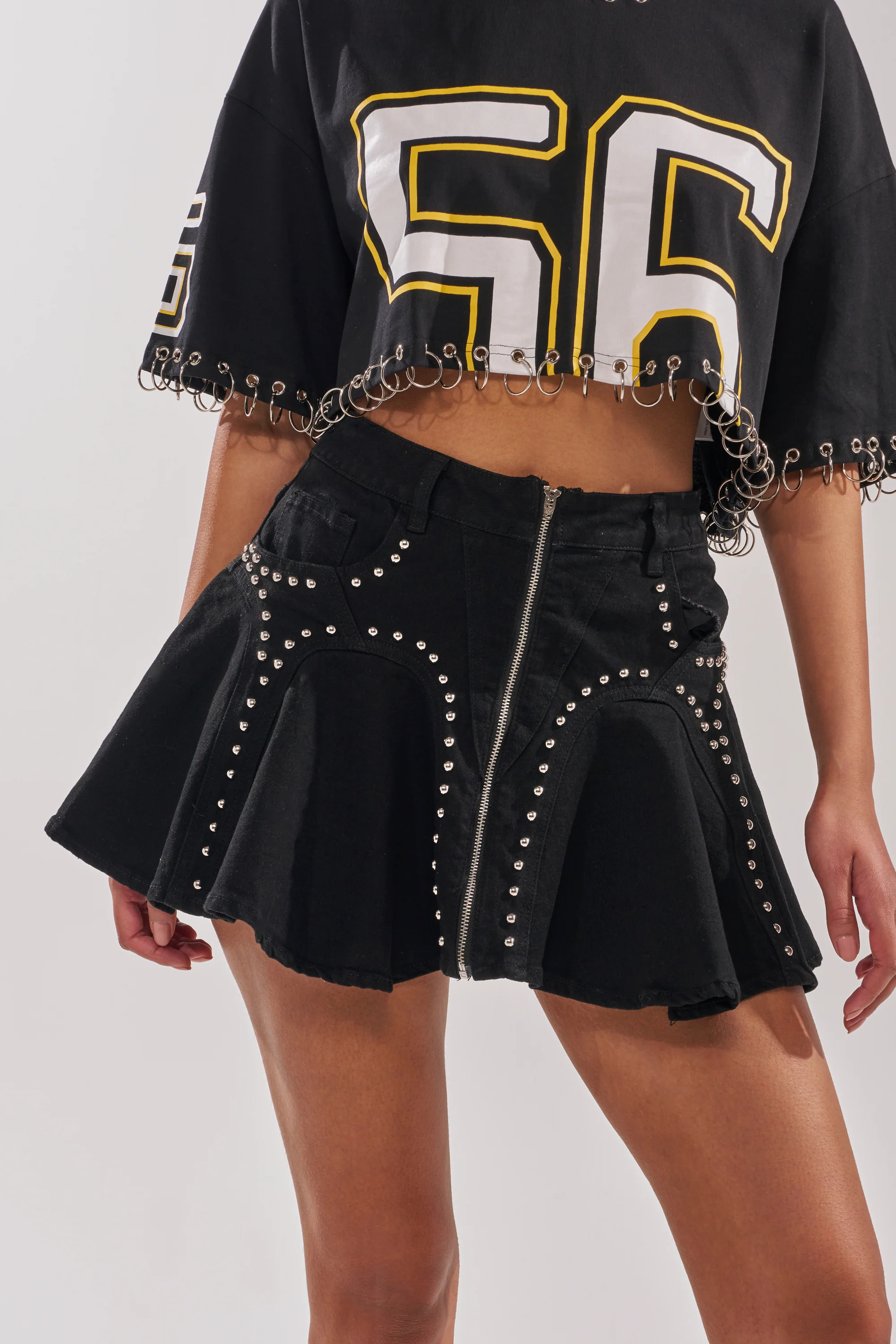 LUCKY ONE DENIM MINI SKIRT - Akira Store