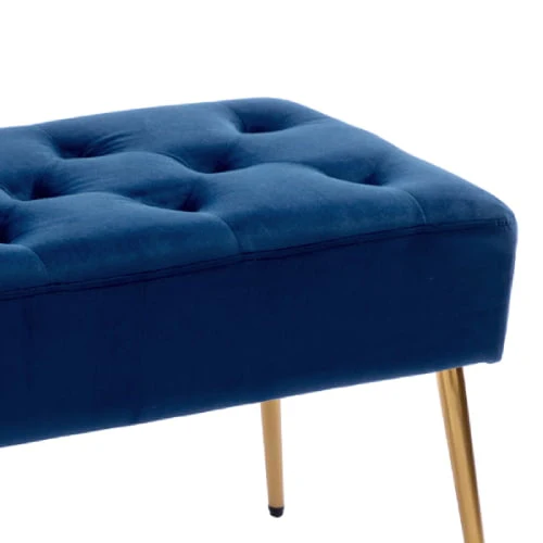 Duhome Elegant Lifestyle Modern Velvet Bench Ottoman, Upholstered Bench for Entryway Bedroom, Tufted End of Bed Bench, Pink(Atrovirens)