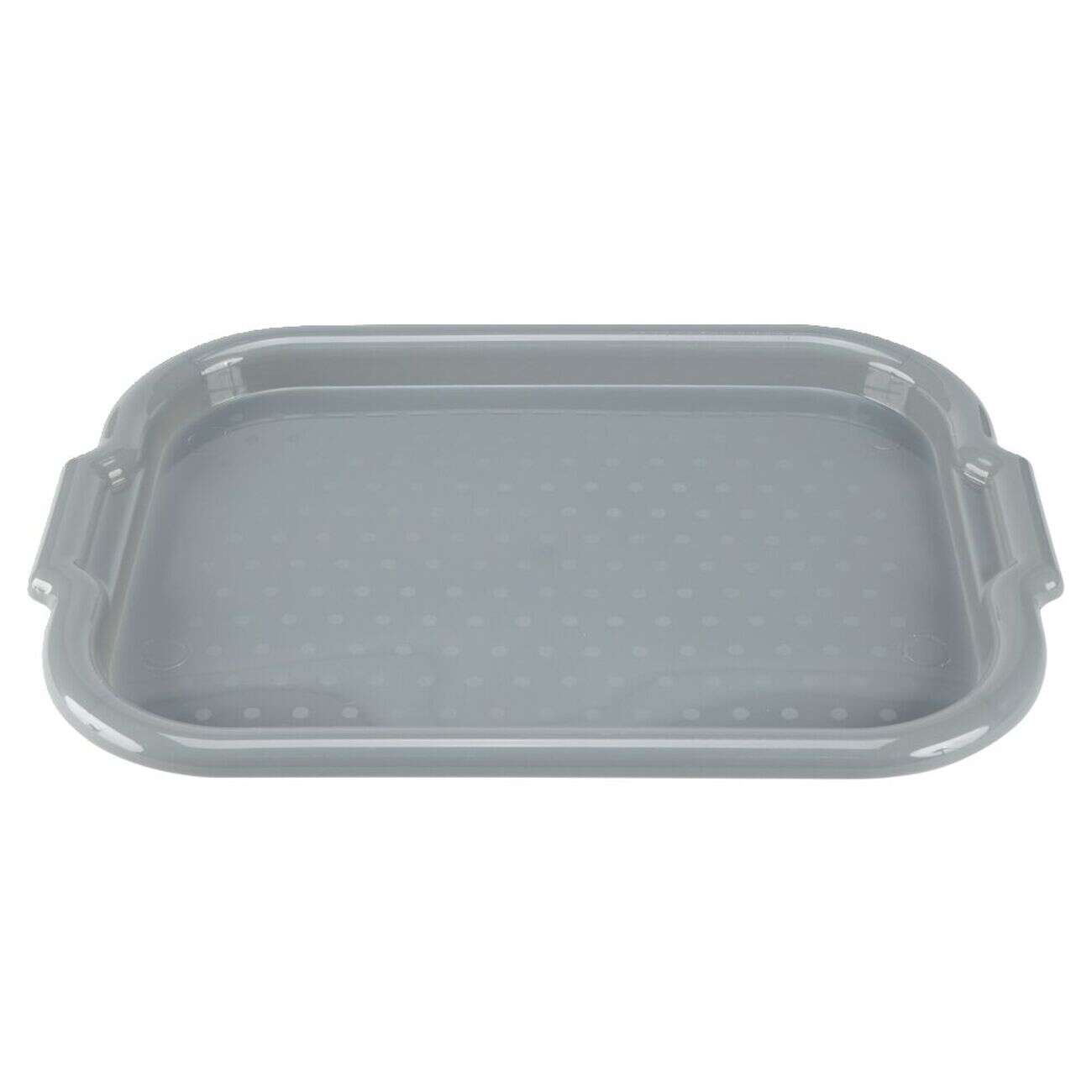 Plateau rectangulaire plastique gris 29x40cm