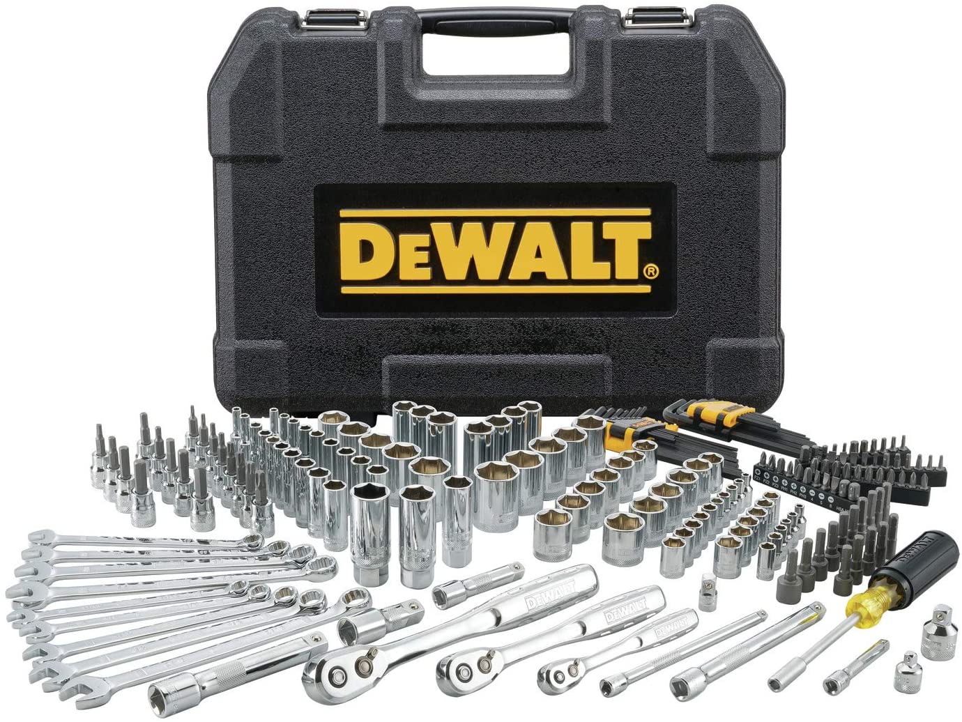 Coffret de douilles à entraînement mécanique DEWALT 200 pièces MM/SAE (DWMT75000)