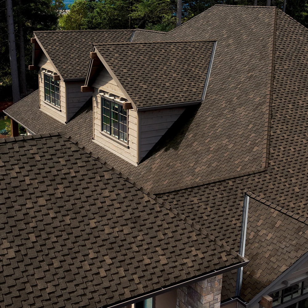 Owens Corning Woodcrest Lifetime Architectural Asphalt Roof Shingles, Chestnut, 16.67-sq ft per Bundle (6 Bundles per Square)