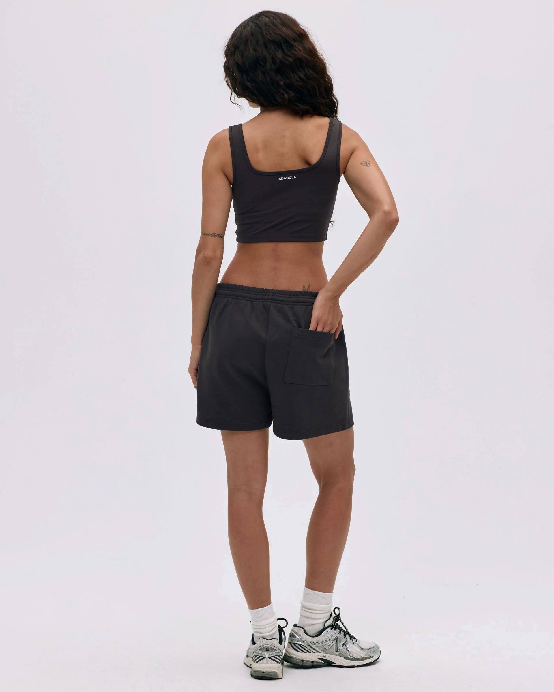 Varsity Sweat Shorts - Coffee Bean/Marshmallow White