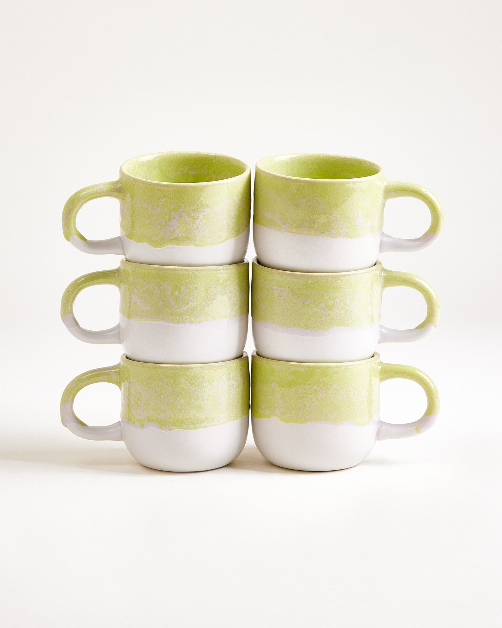 COIMBRA - SMALL MUG LIME SET OF 6