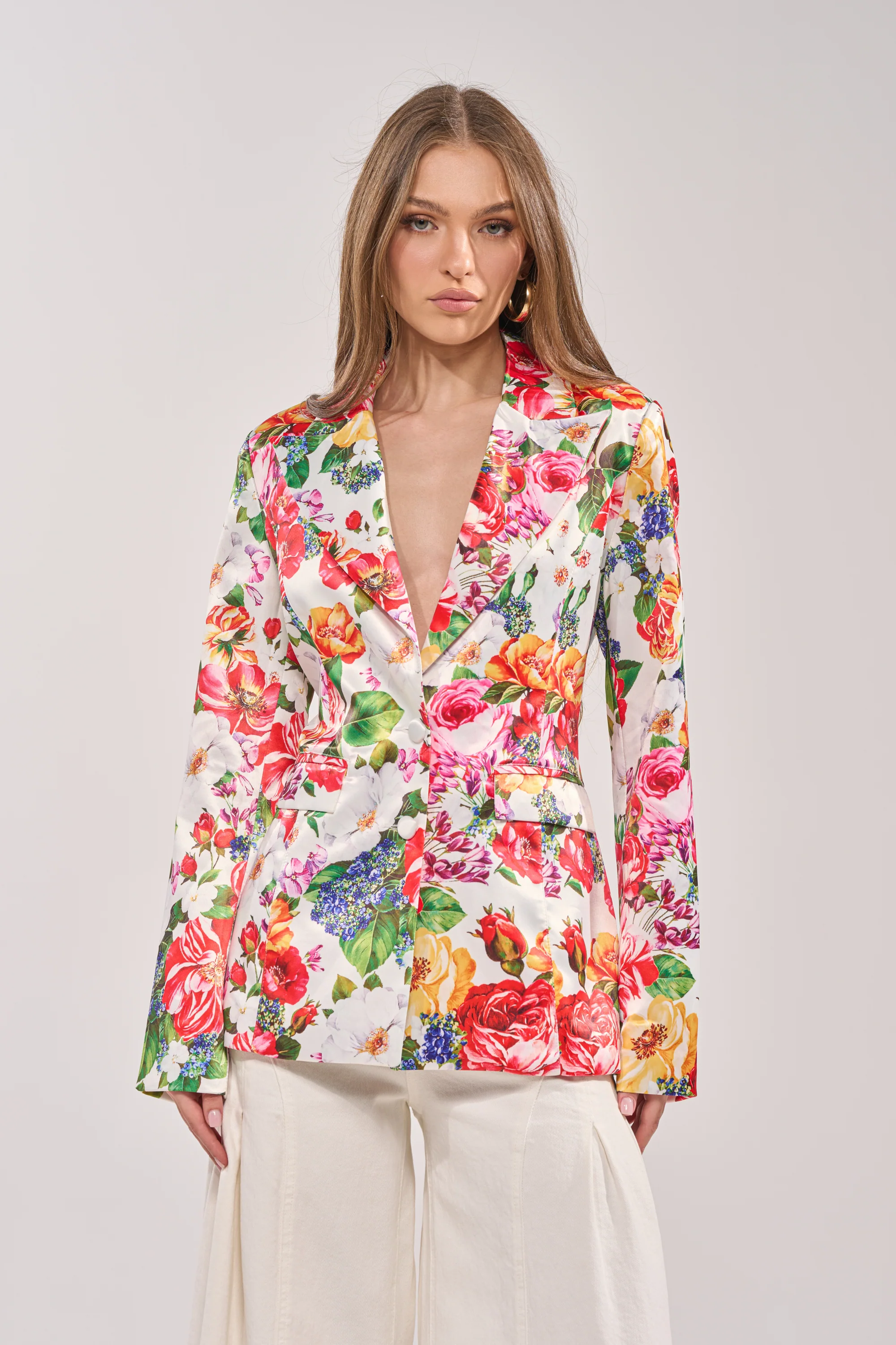ALESSANDRA SATIN BLAZER - Akira Store